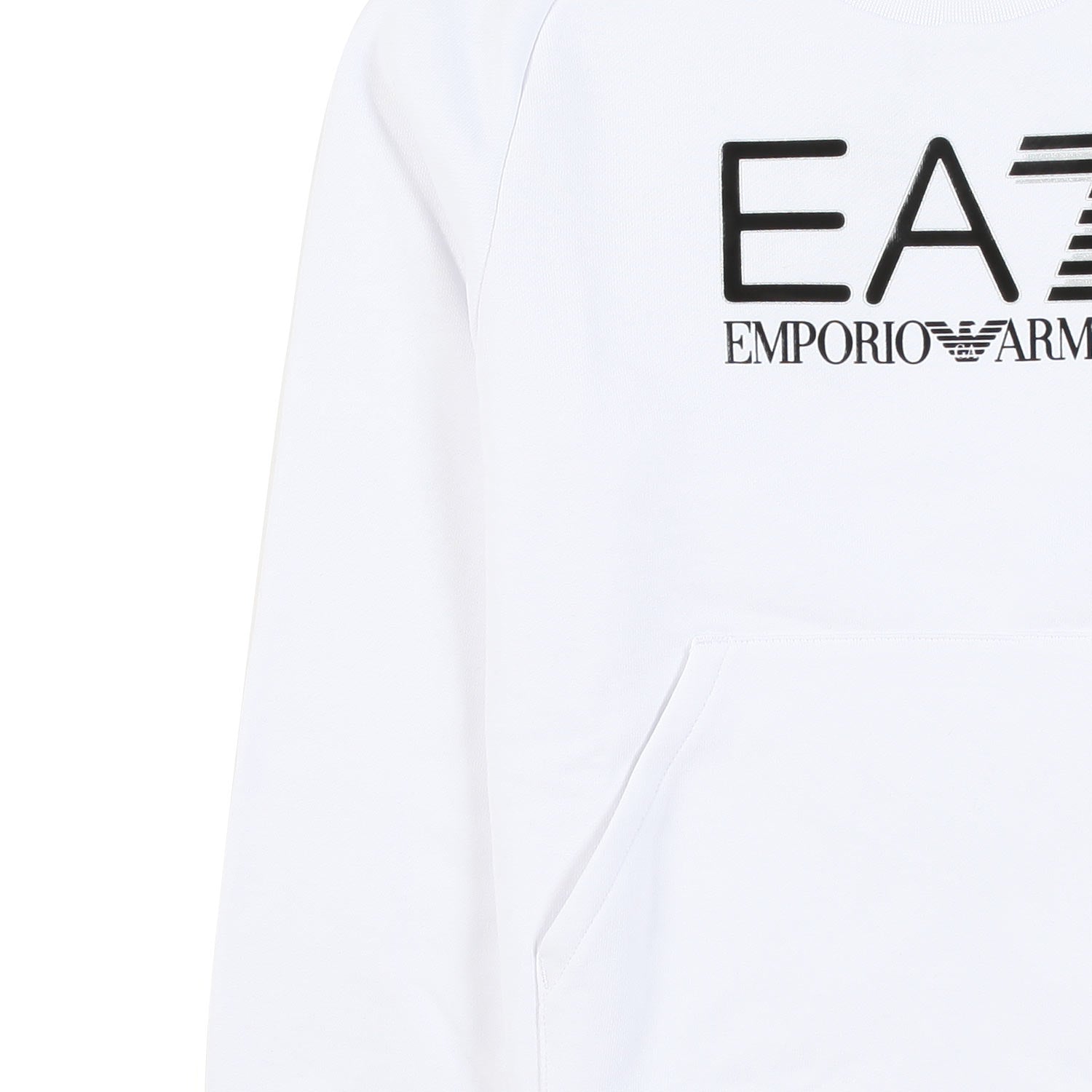 FELPA BIANCA CON LOGO EA7 NERO - annameglio.com abbigliamento moda