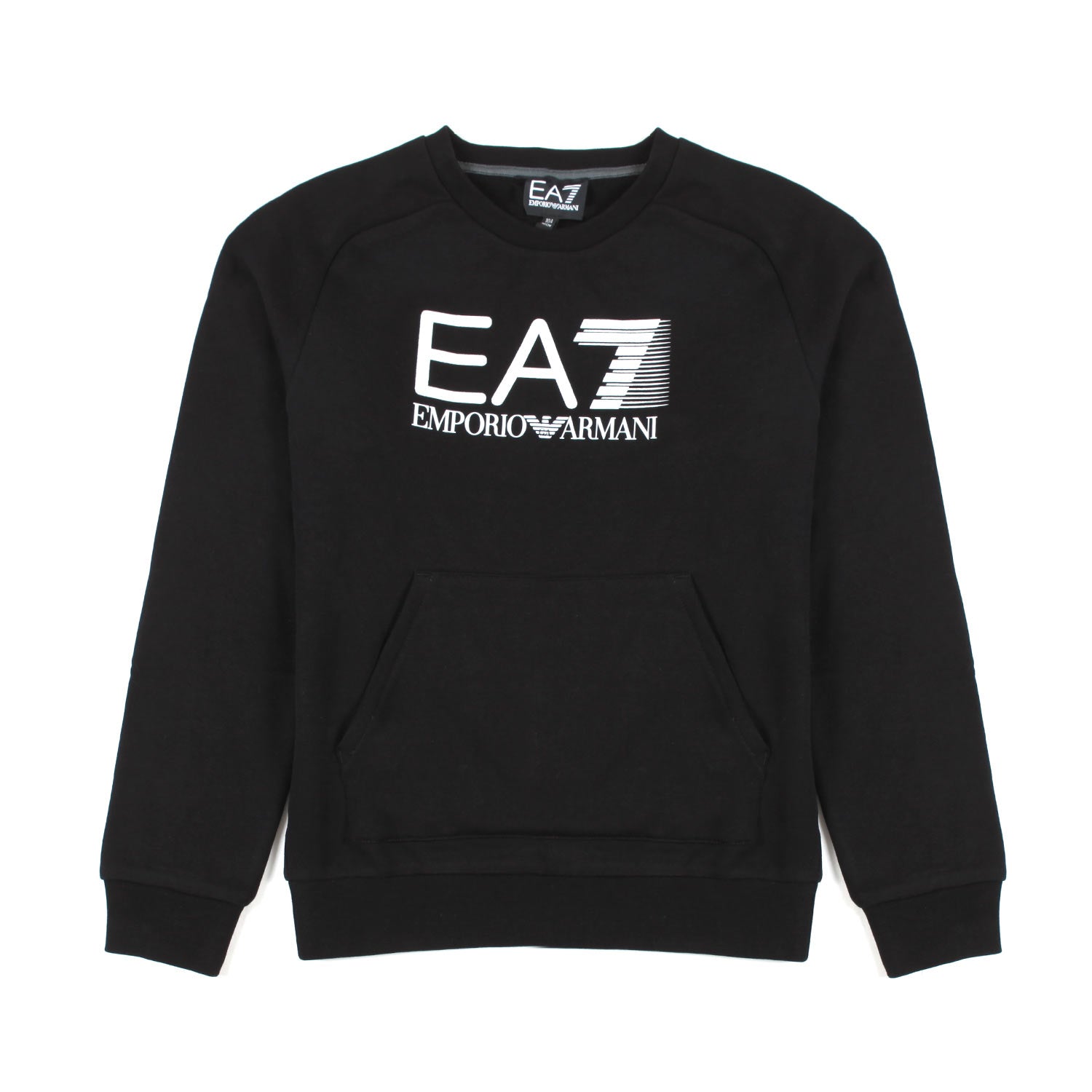FELPA NERA CON LOGO EA7 BIANCO - annameglio.com abbigliamento moda
