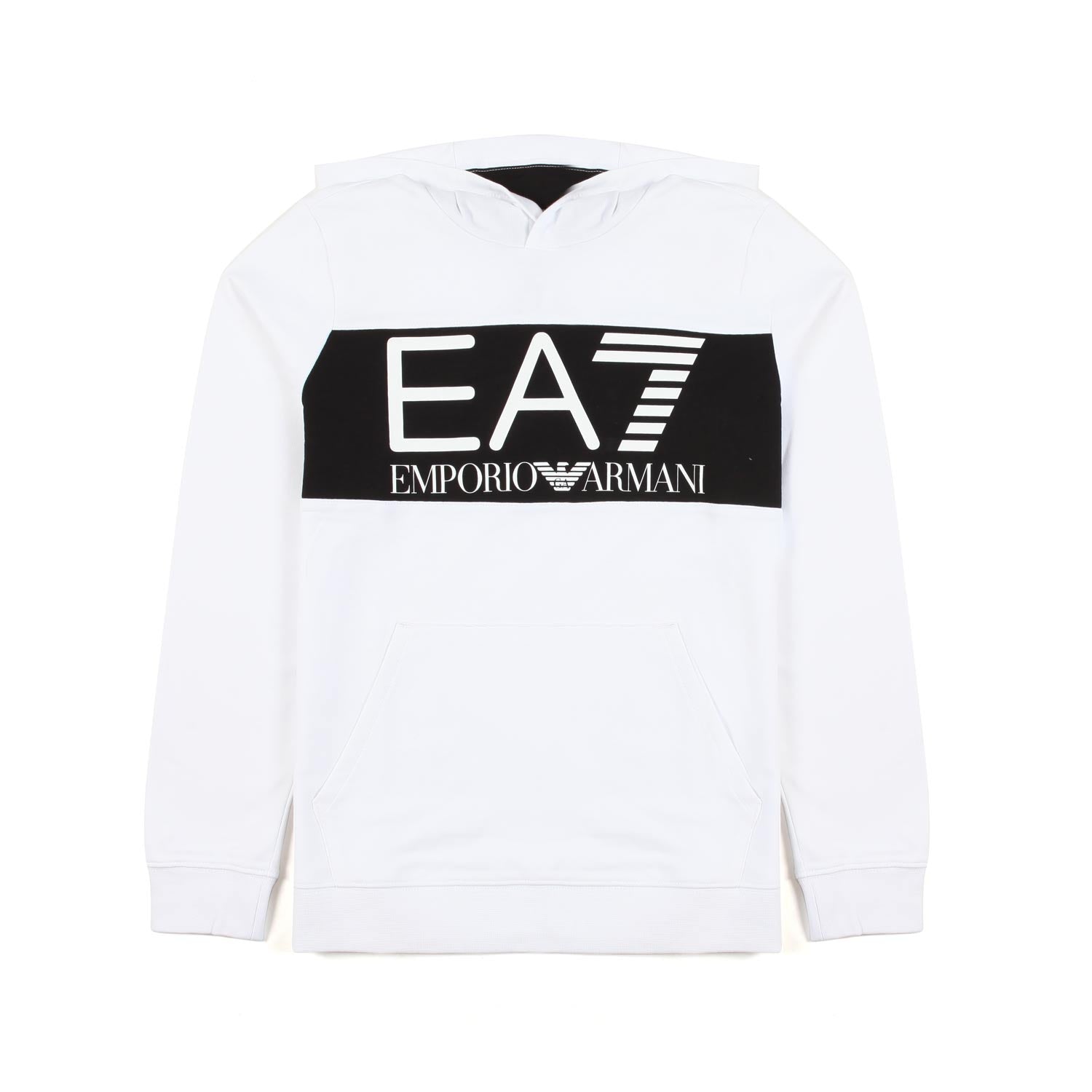 FELPA HOODIE BIANCA CON STRISCIA NERA - annameglio.com abbigliamento moda