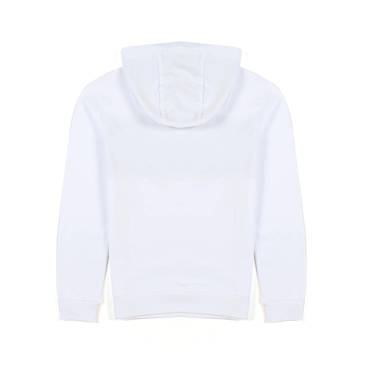 FELPA HOODIE BIANCA CON STRISCIA NERA - annameglio.com abbigliamento moda