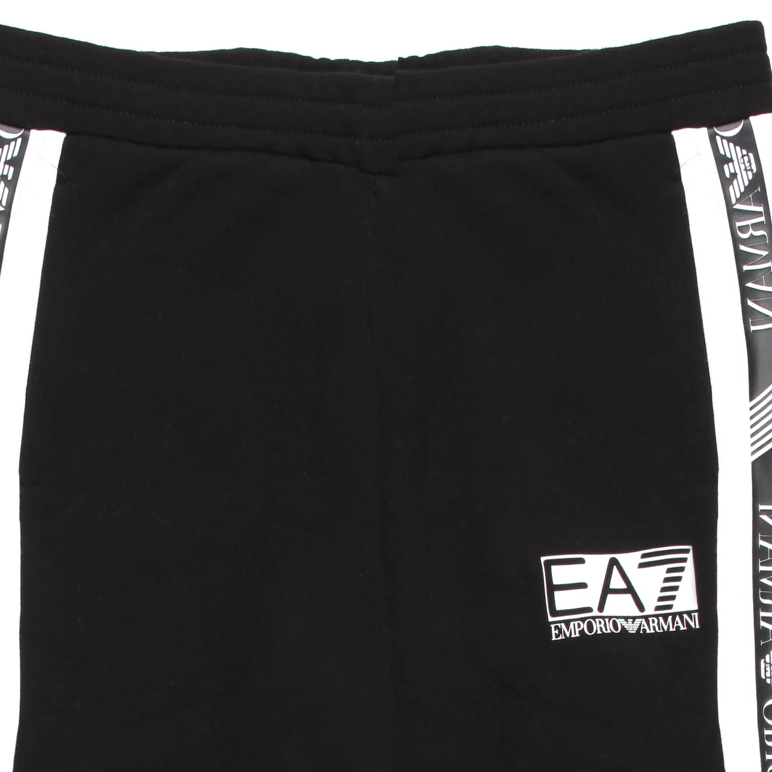 PANTALONE IN FELPA NERO CON DETTAGLI BIANCHI - annameglio.com abbigliamento moda