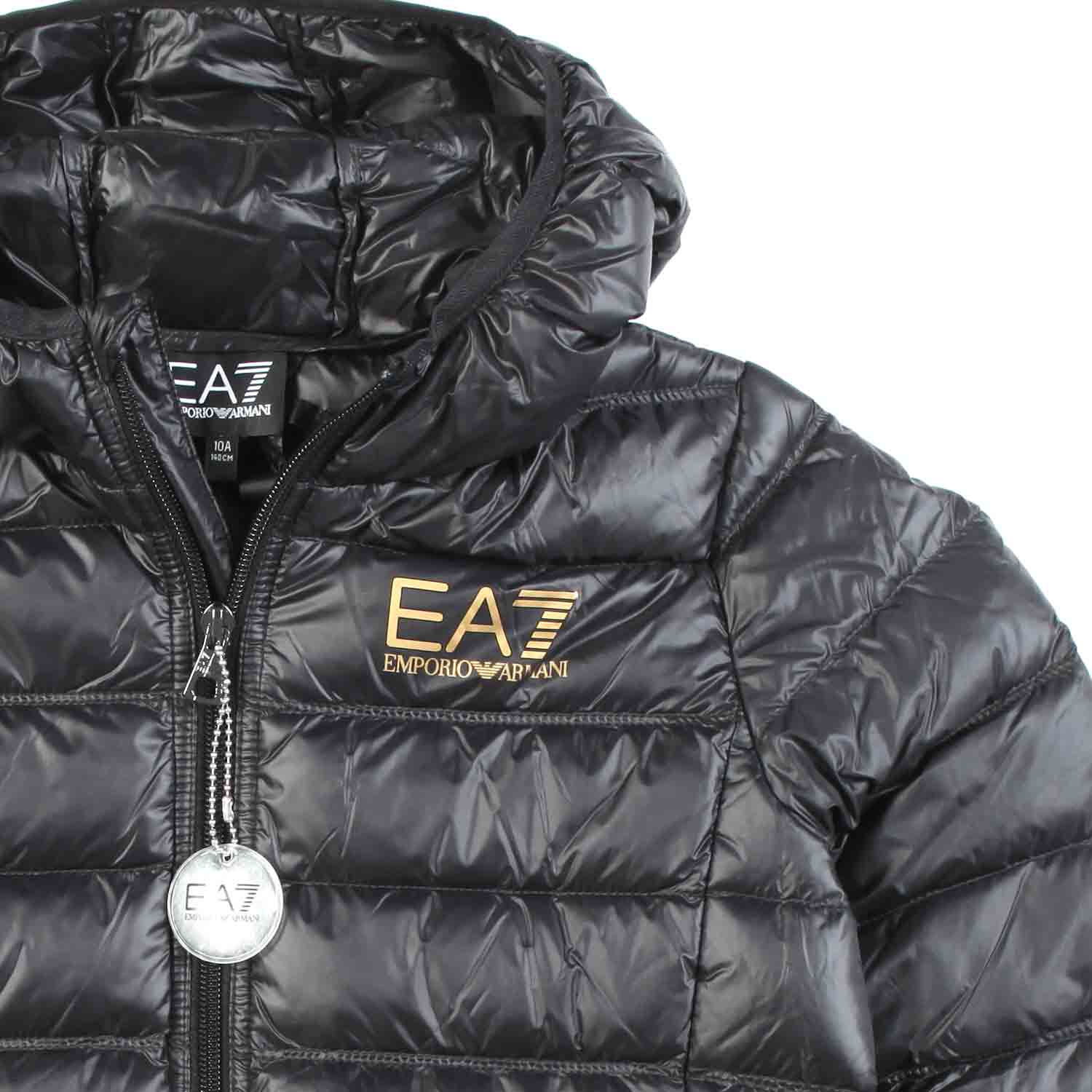 PIUMINO NERO EA7 BAMBINO E TEEN - annameglio.com abbigliamento moda