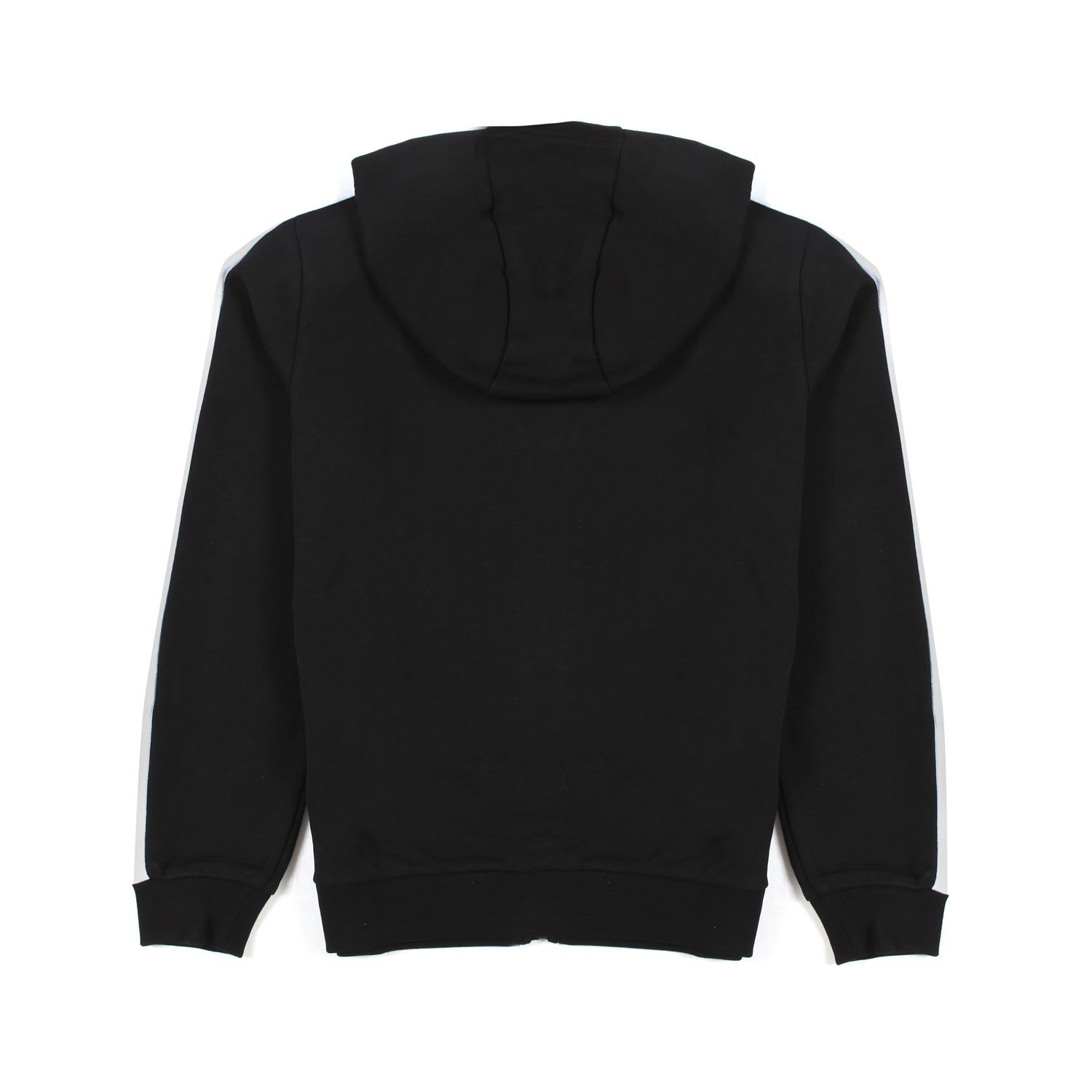 FELPA HOODIE NERA CON STRISCE BIANCHE - annameglio.com abbigliamento moda