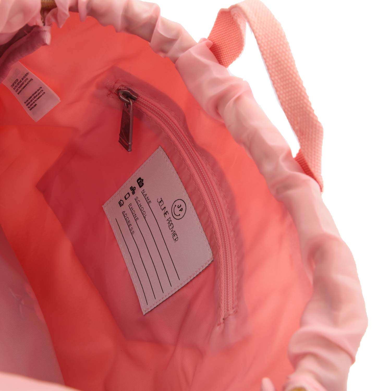 ZAINO A SACCA CHERRY POMPON ROSA E ORO - annameglio.com abbigliamento moda