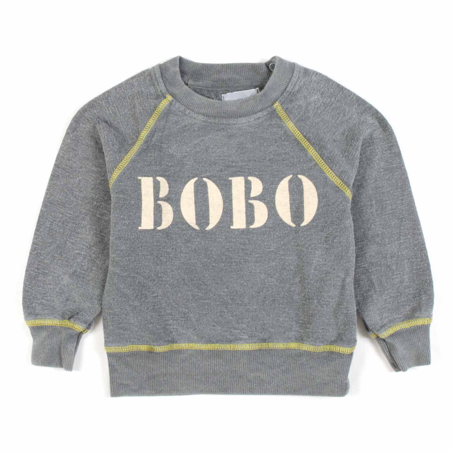 FELPA BABY GRIGIA CON LOGO CREMA - annameglio.com abbigliamento moda