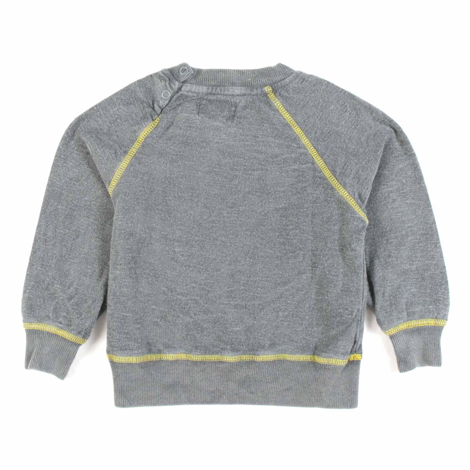 FELPA BABY GRIGIA CON LOGO CREMA - annameglio.com abbigliamento moda