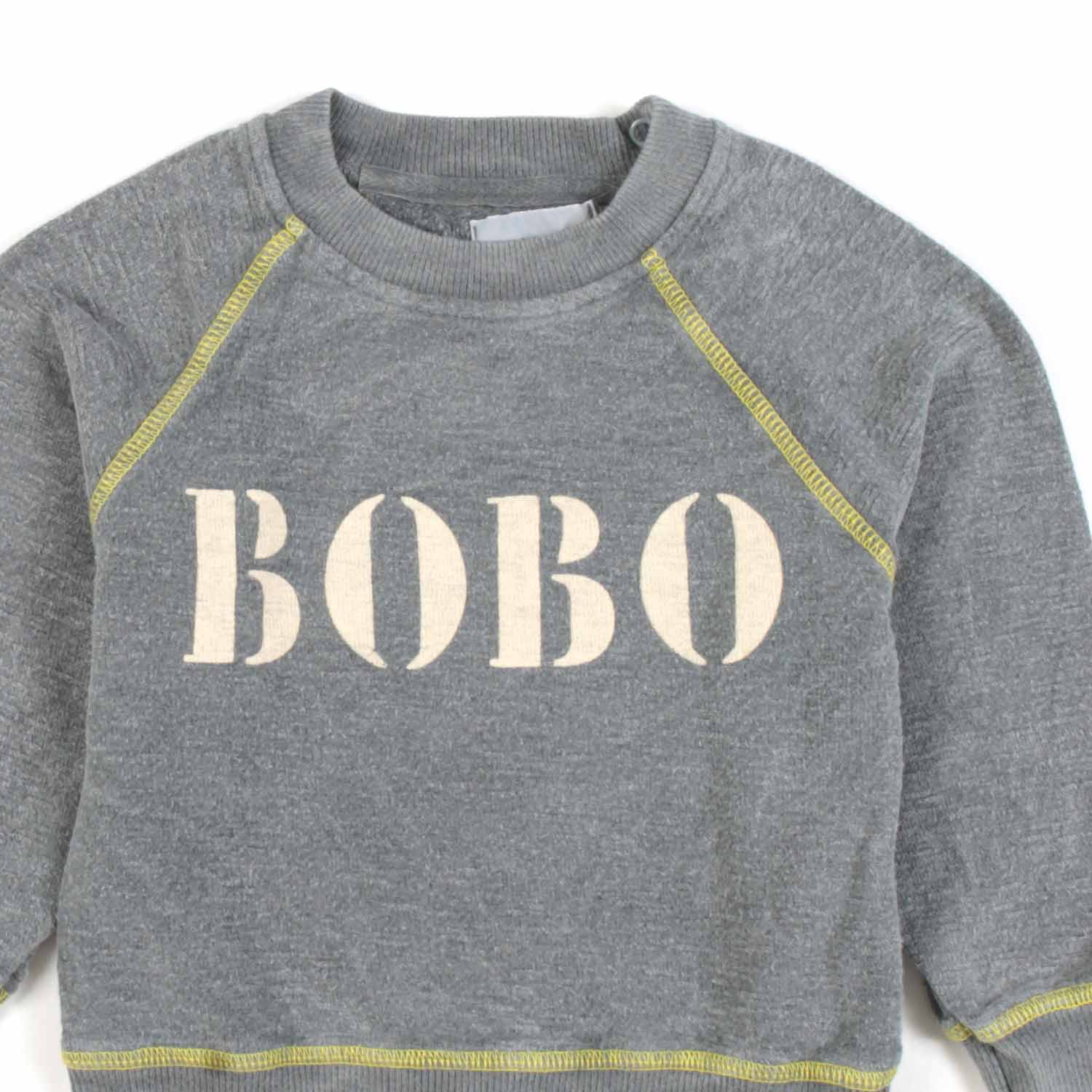 FELPA BABY GRIGIA CON LOGO CREMA - annameglio.com abbigliamento moda