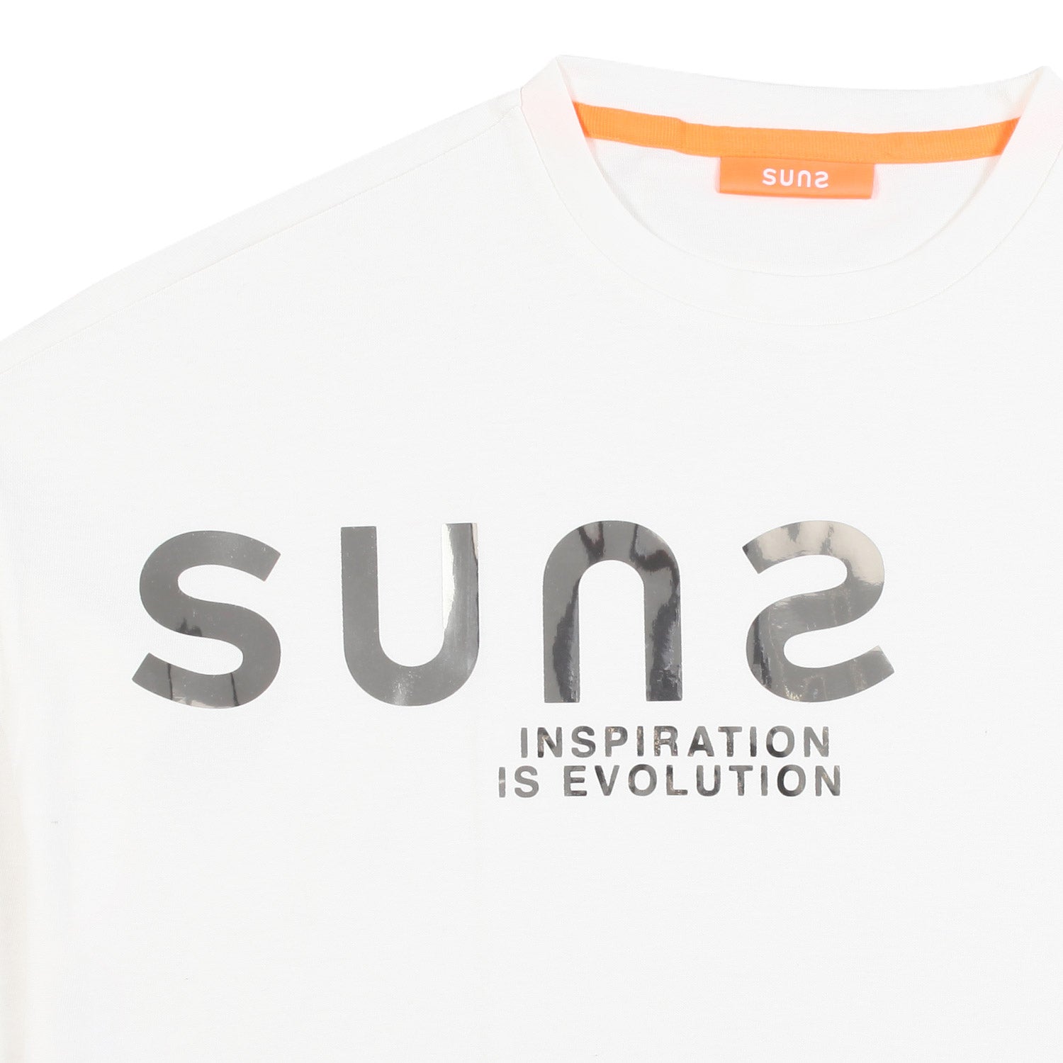 T-SHIRT CROPPED MANICA LUNGA BIANCA E SILVER - annameglio.com abbigliamento moda