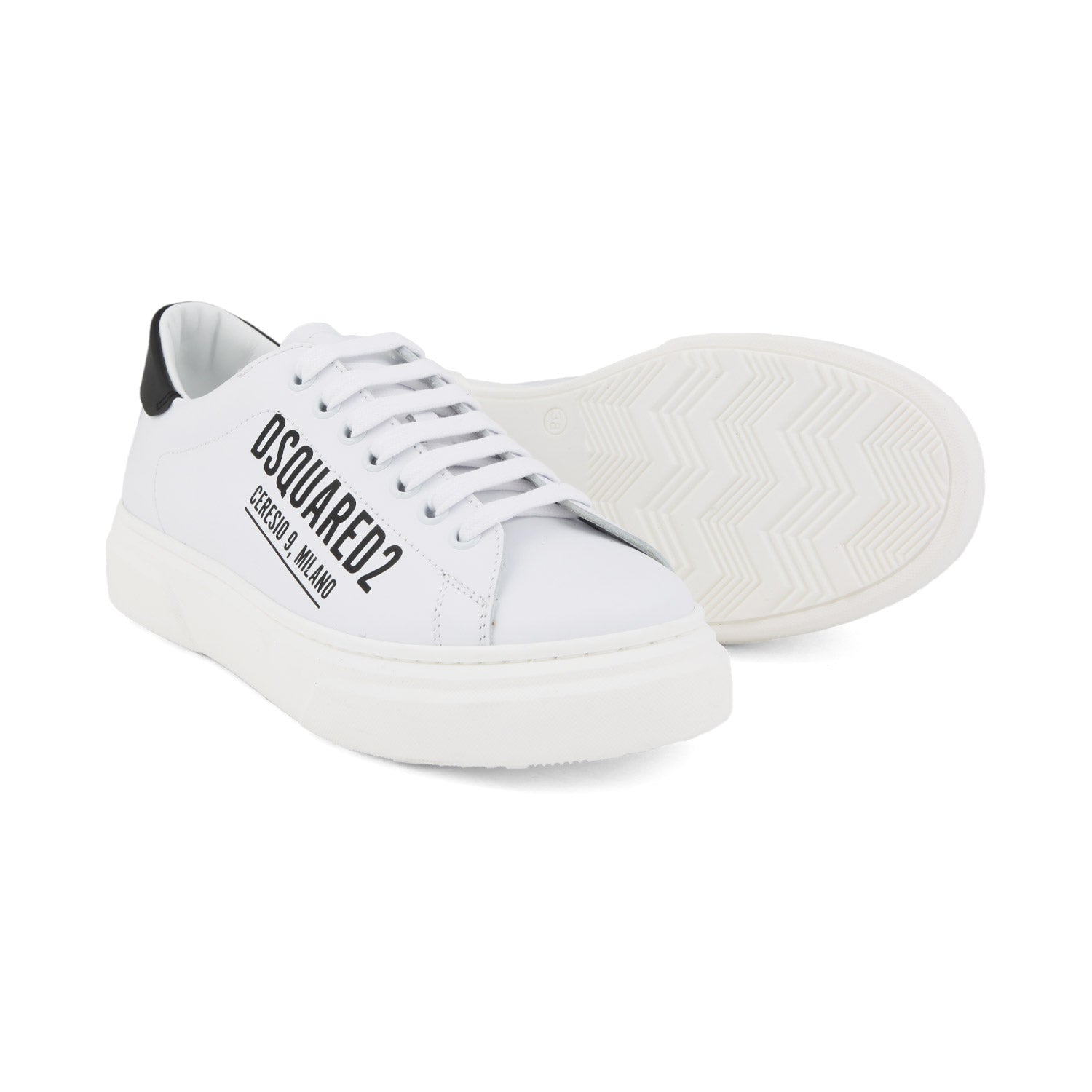 SNEAKER UNISEX BIANCA CON DETTAGLI NERI - annameglio.com abbigliamento moda