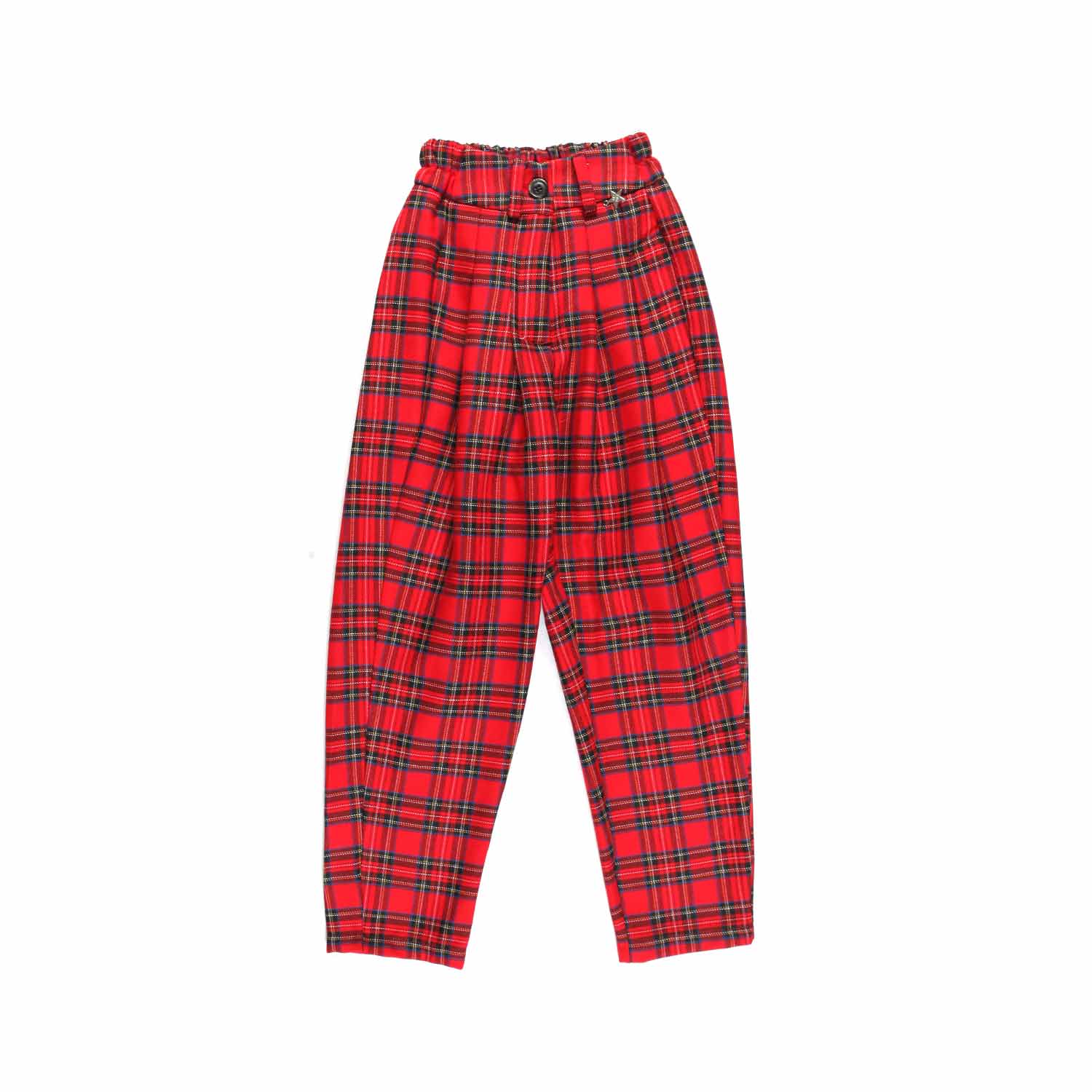 PANTALONE TARTAN ROSSO BAMBINA E TEEN - annameglio.com abbigliamento moda