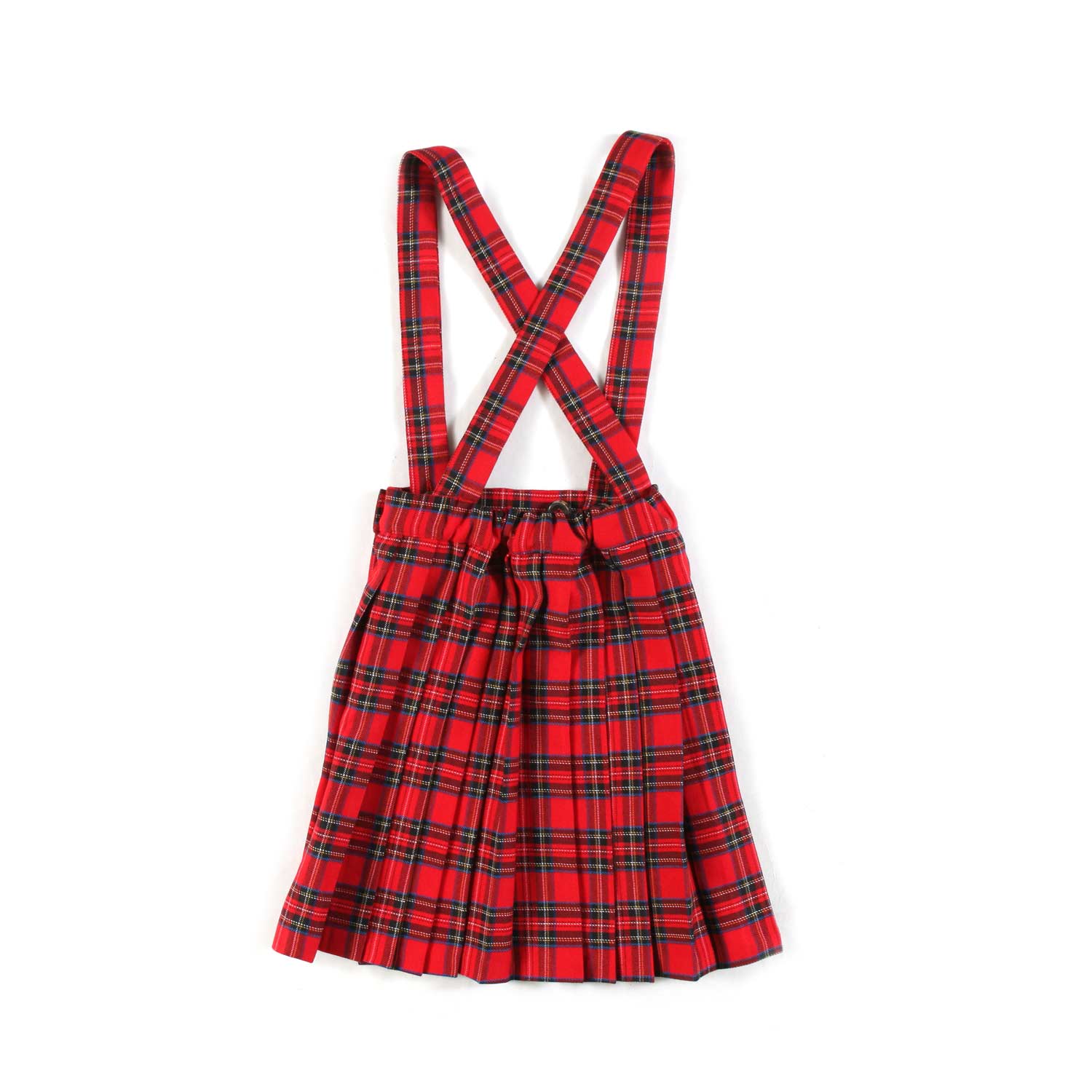 GONNA TARTAN ROSSA CON BRETELLE BAMBINA E TEEN - annameglio.com abbigliamento moda