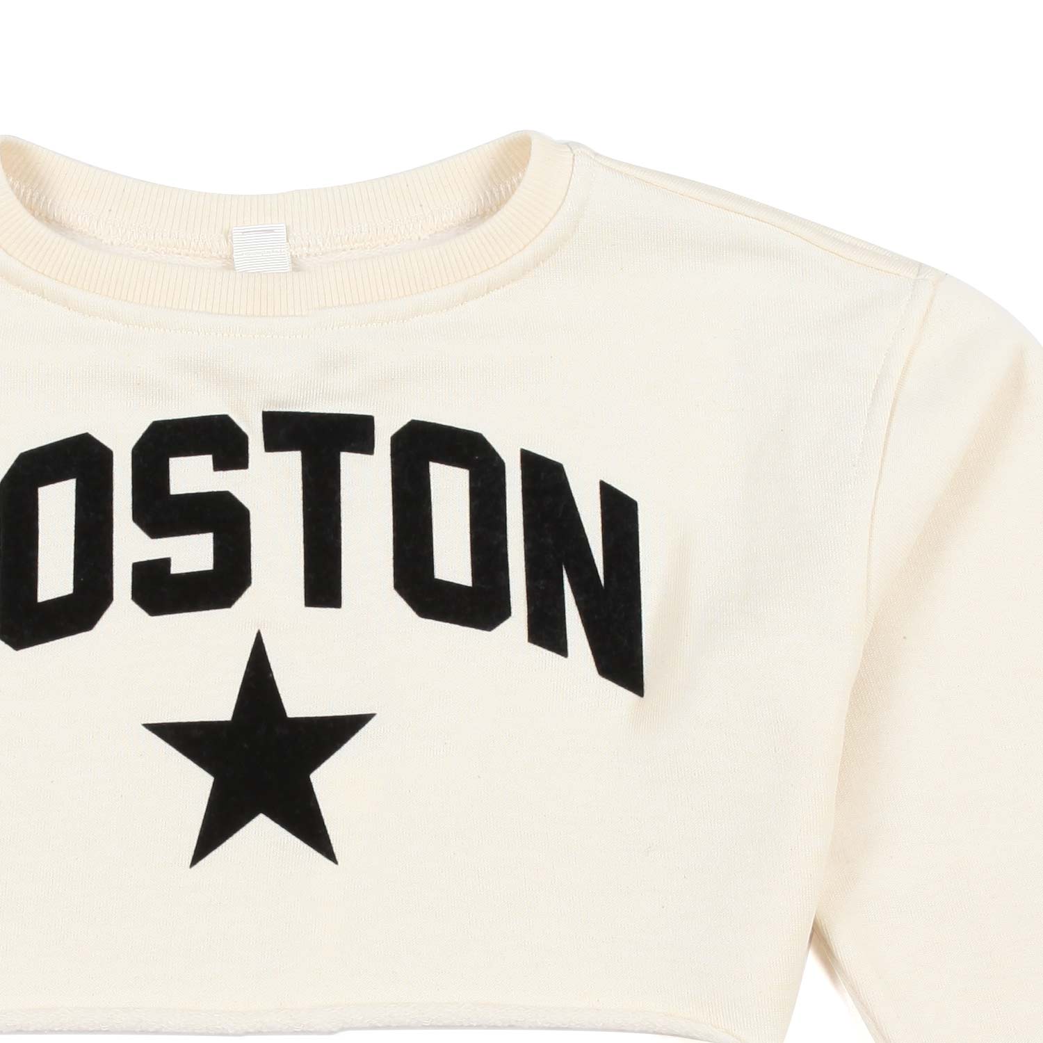 FELPA CROPPED PANNA E NERA BAMBINA E TEEN - annameglio.com abbigliamento moda