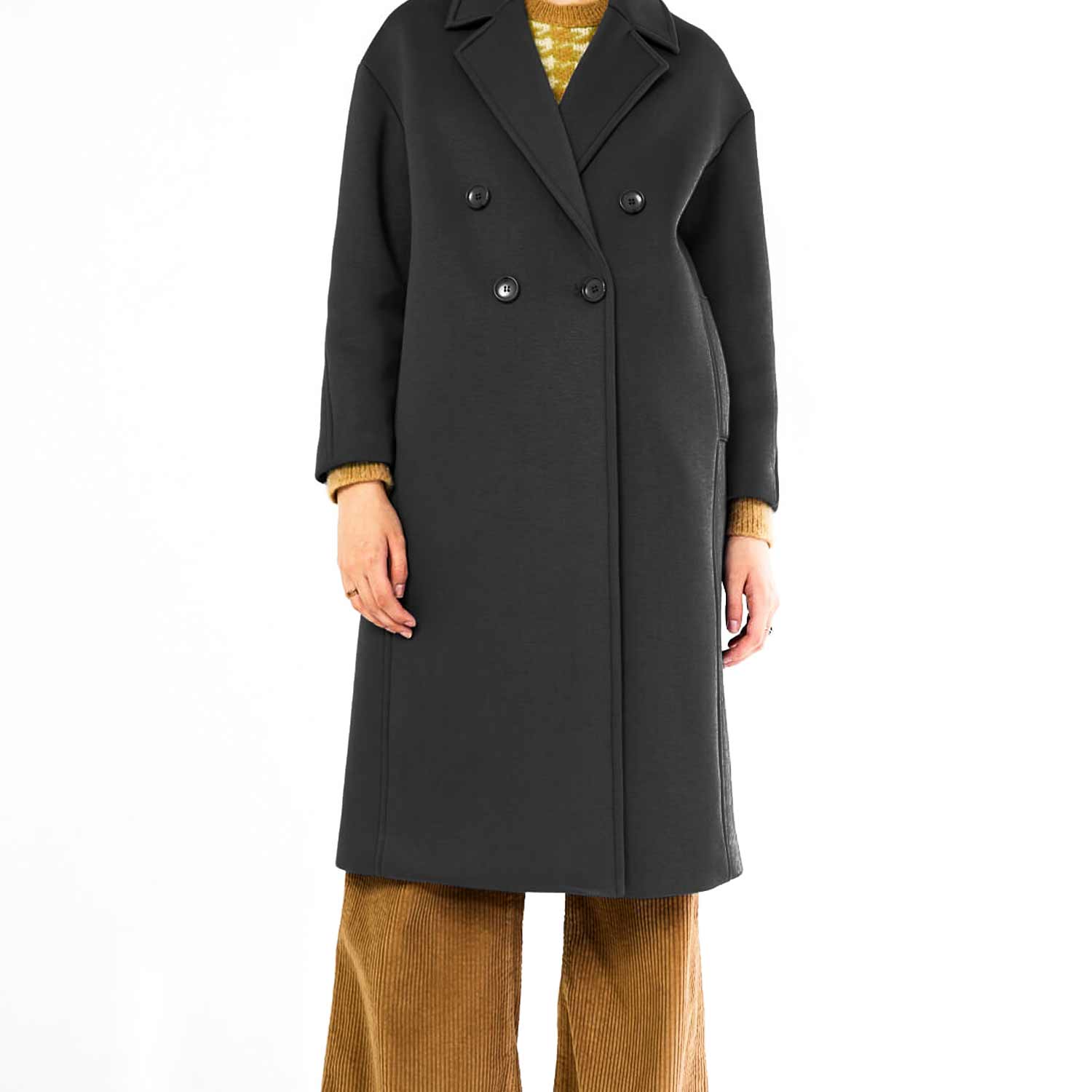 CAPPOTTO NERO DOPPIOPETTO - annameglio.com abbigliamento moda