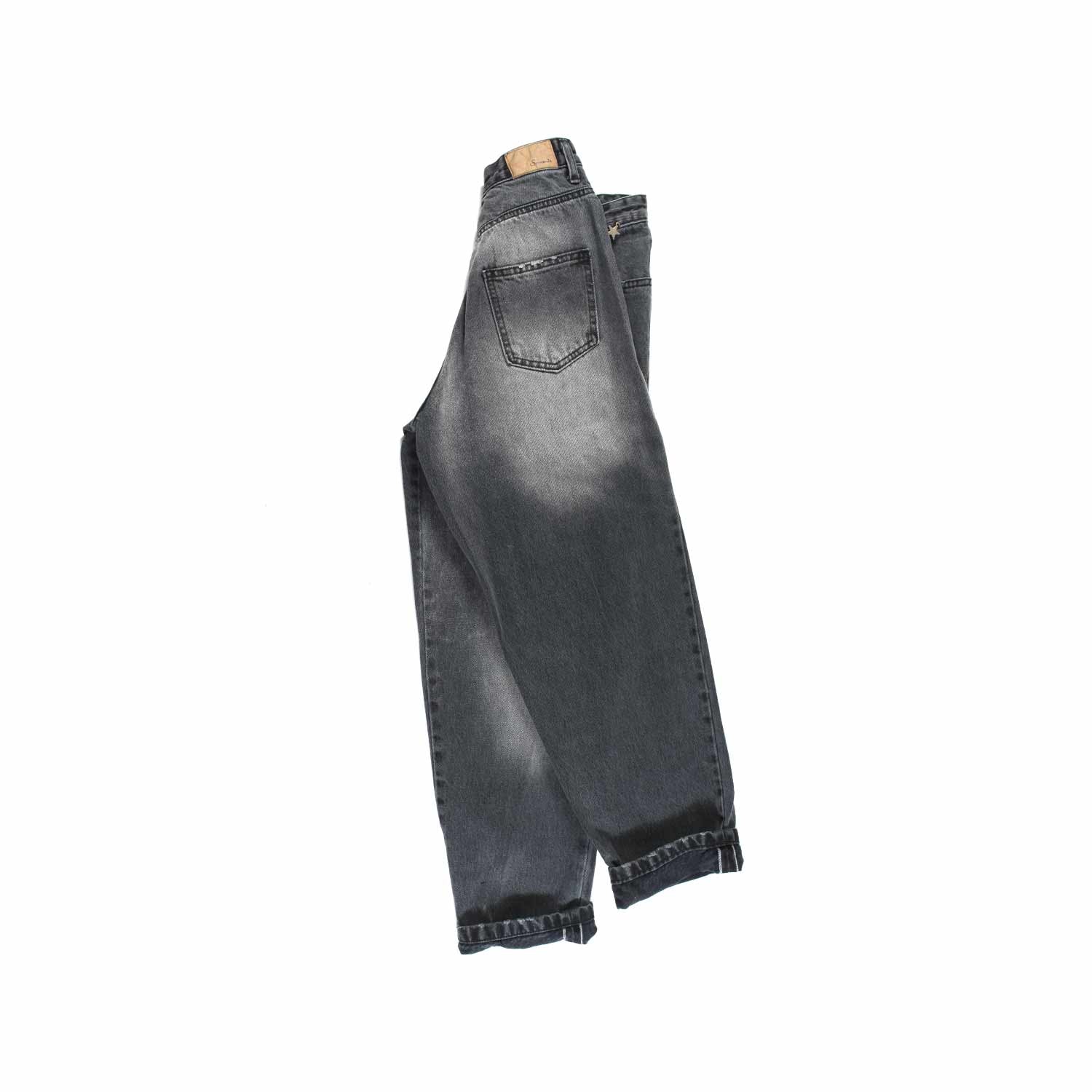 JEANS BOYFRIEND NERO STONE WASHED - annameglio.com abbigliamento moda