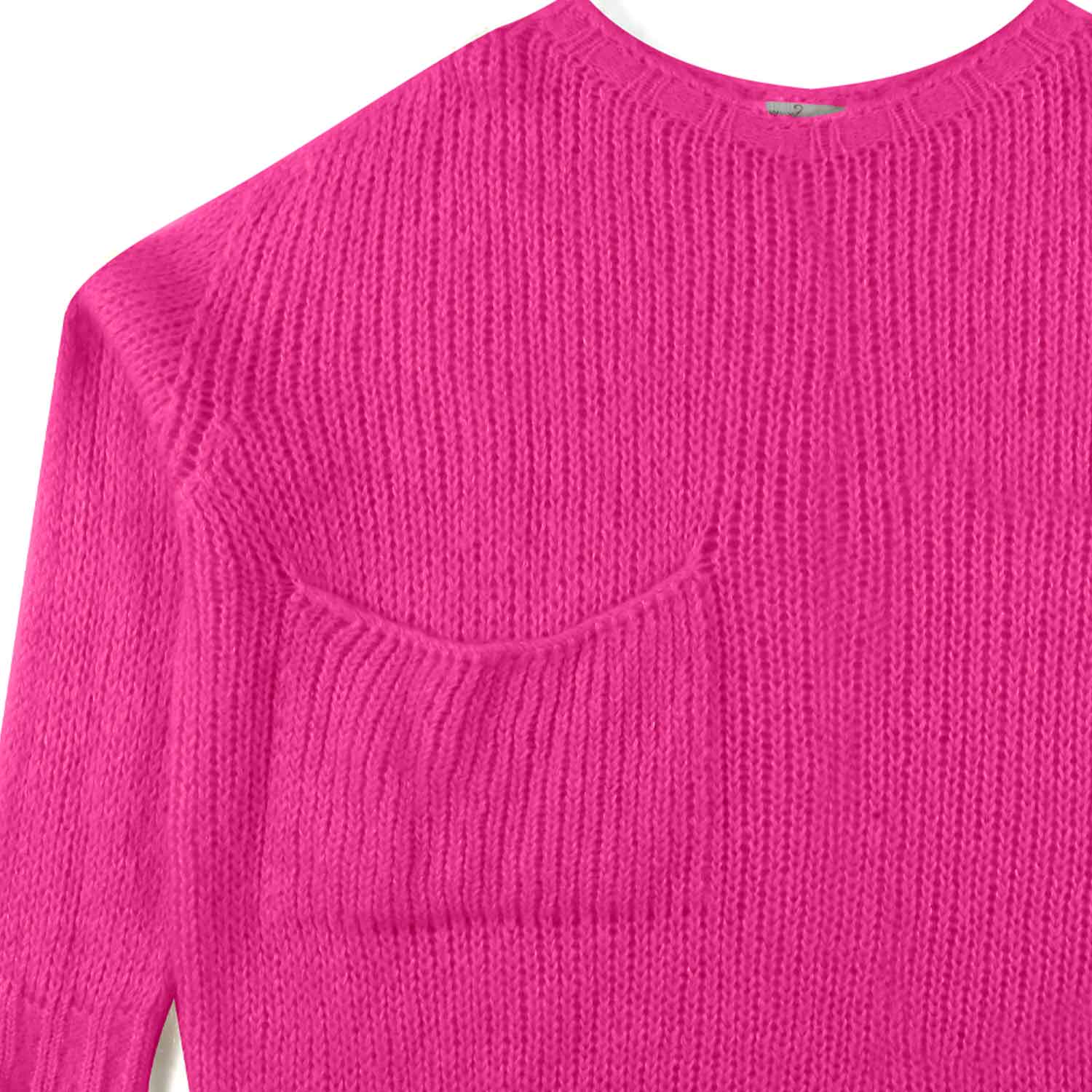 MAGLIONE CROPPED FUCSIA DONNA E RAGAZZA - annameglio.com abbigliamento moda