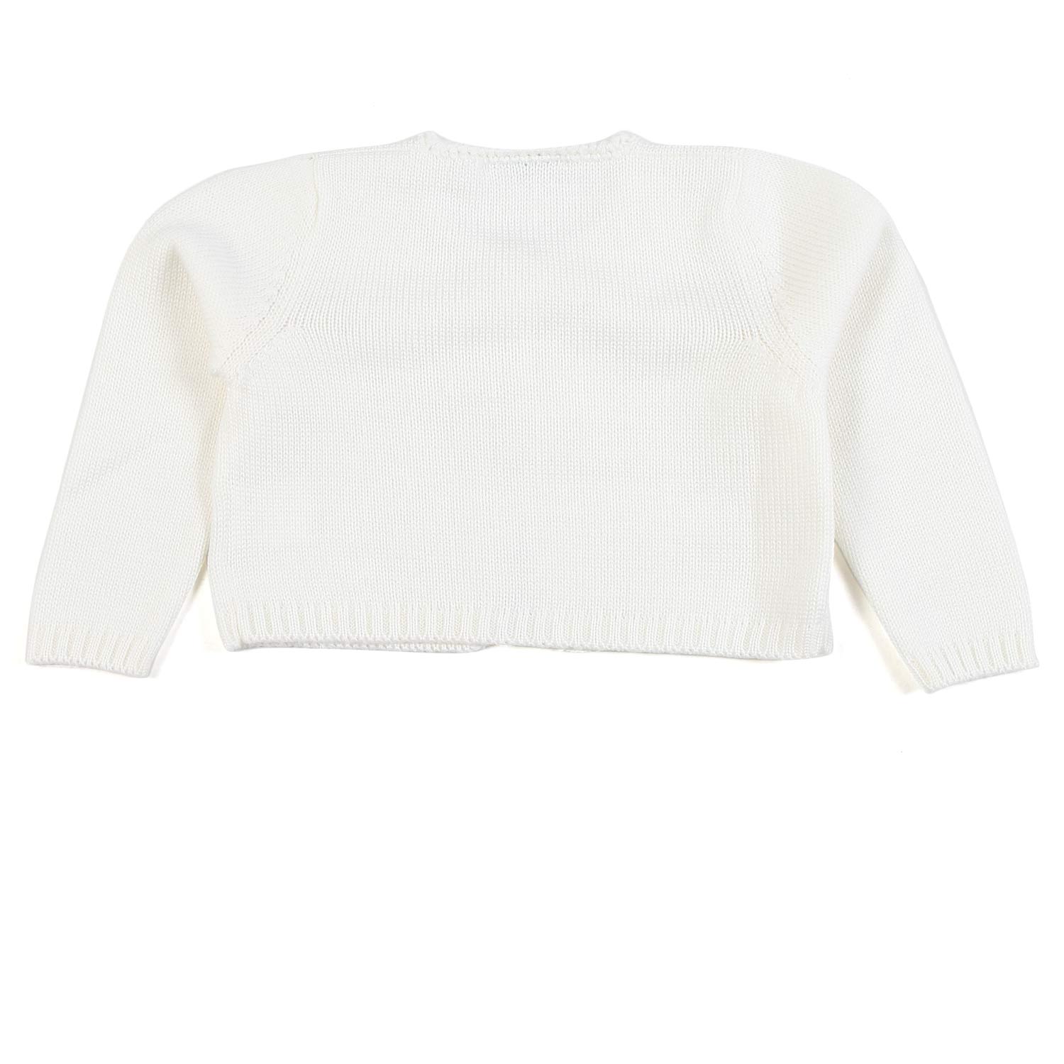 CARDIGAN DI LANA BIANCO CALDO BIMBA - annameglio.com abbigliamento moda