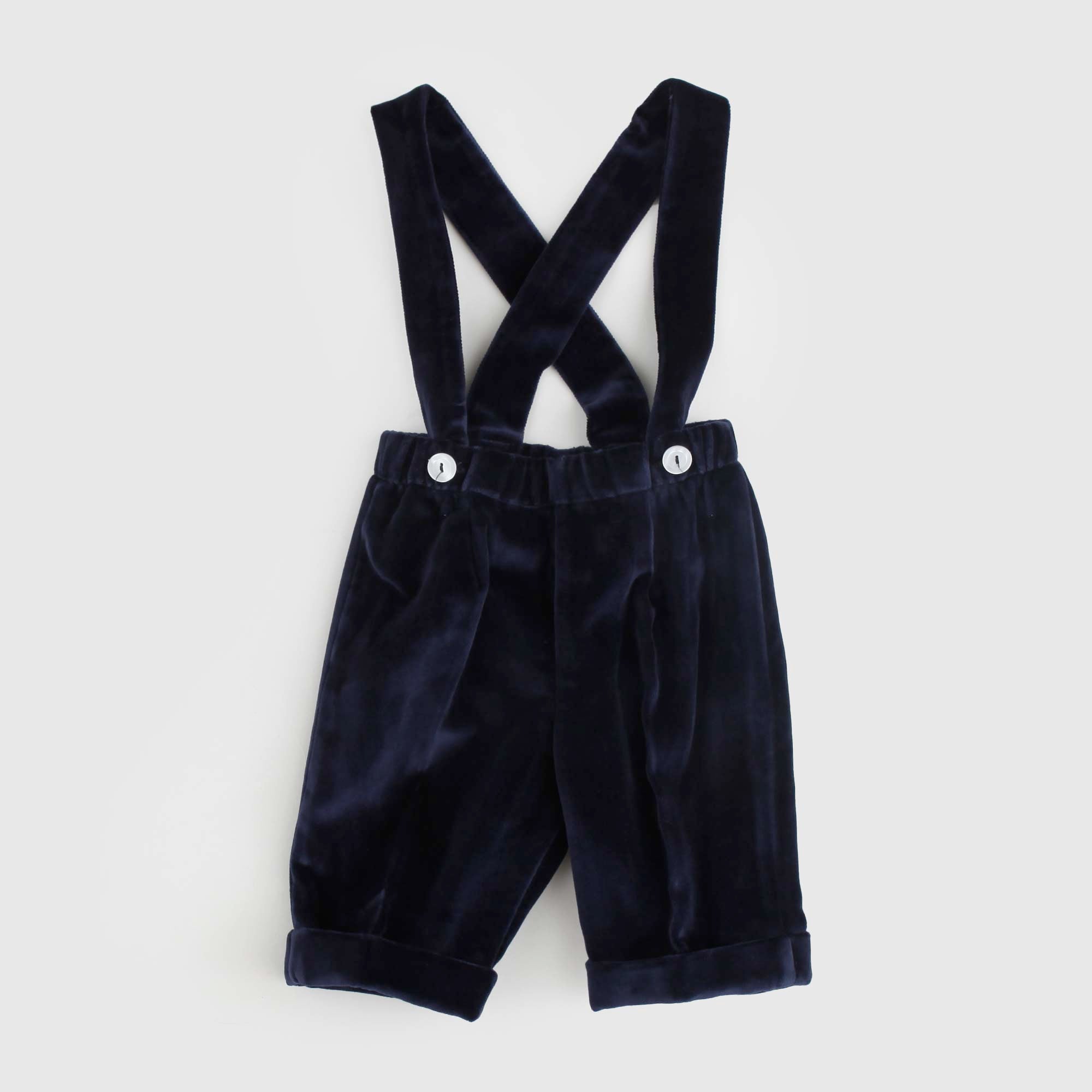 BERMUDA VELLUTO BLU SCURO BIMBO - annameglio.com abbigliamento moda