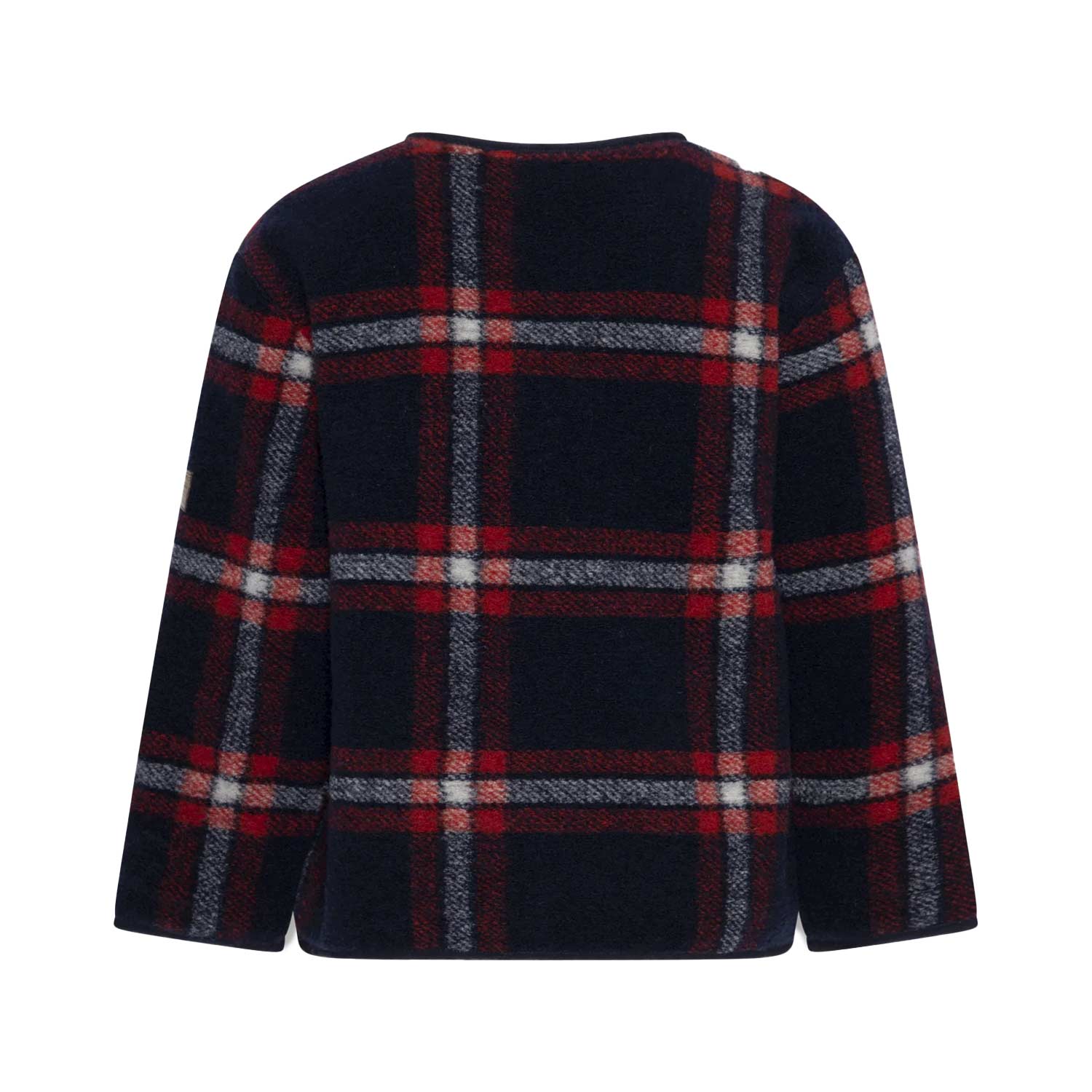 GIACCA BOB REVERSIBILE BLU CHECK E MARRONE - annameglio.com abbigliamento moda