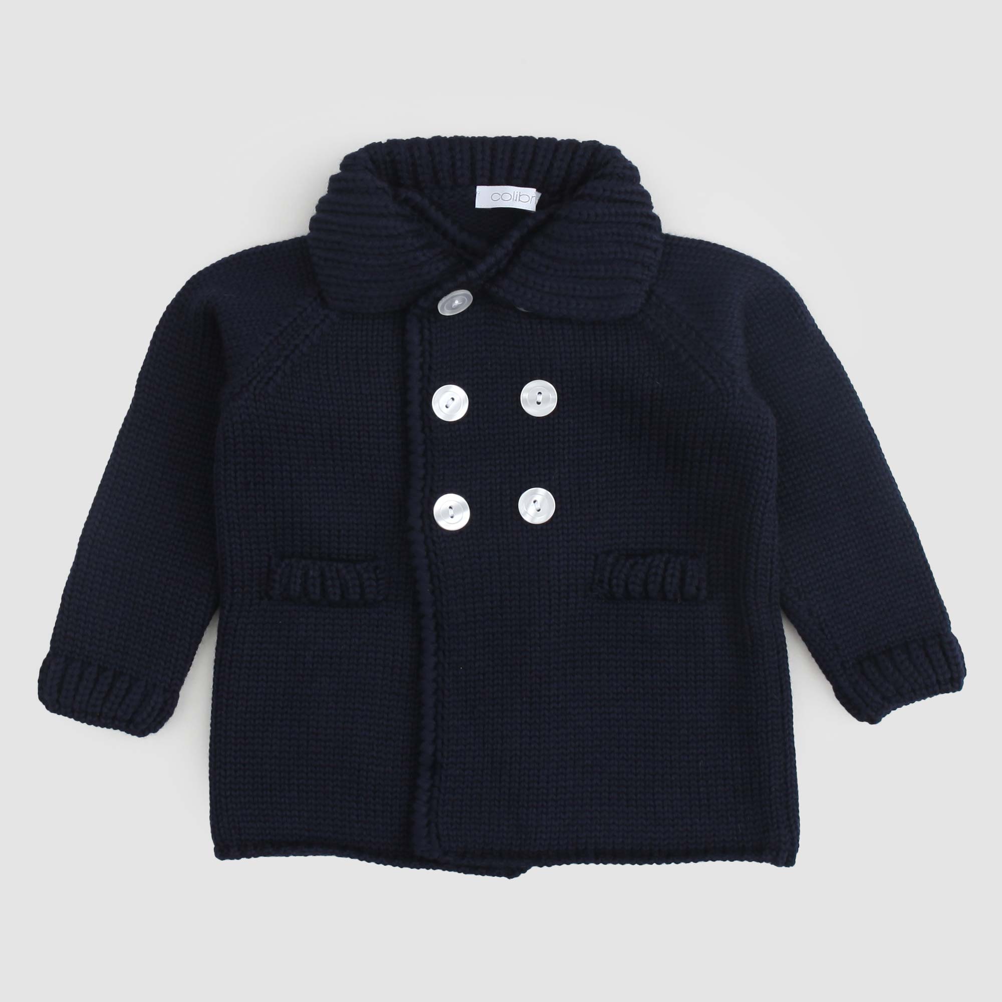 CAPPOTTINO BLU NAVY CON BOTTONI BIANCHI BIMBO - annameglio.com abbigliamento moda