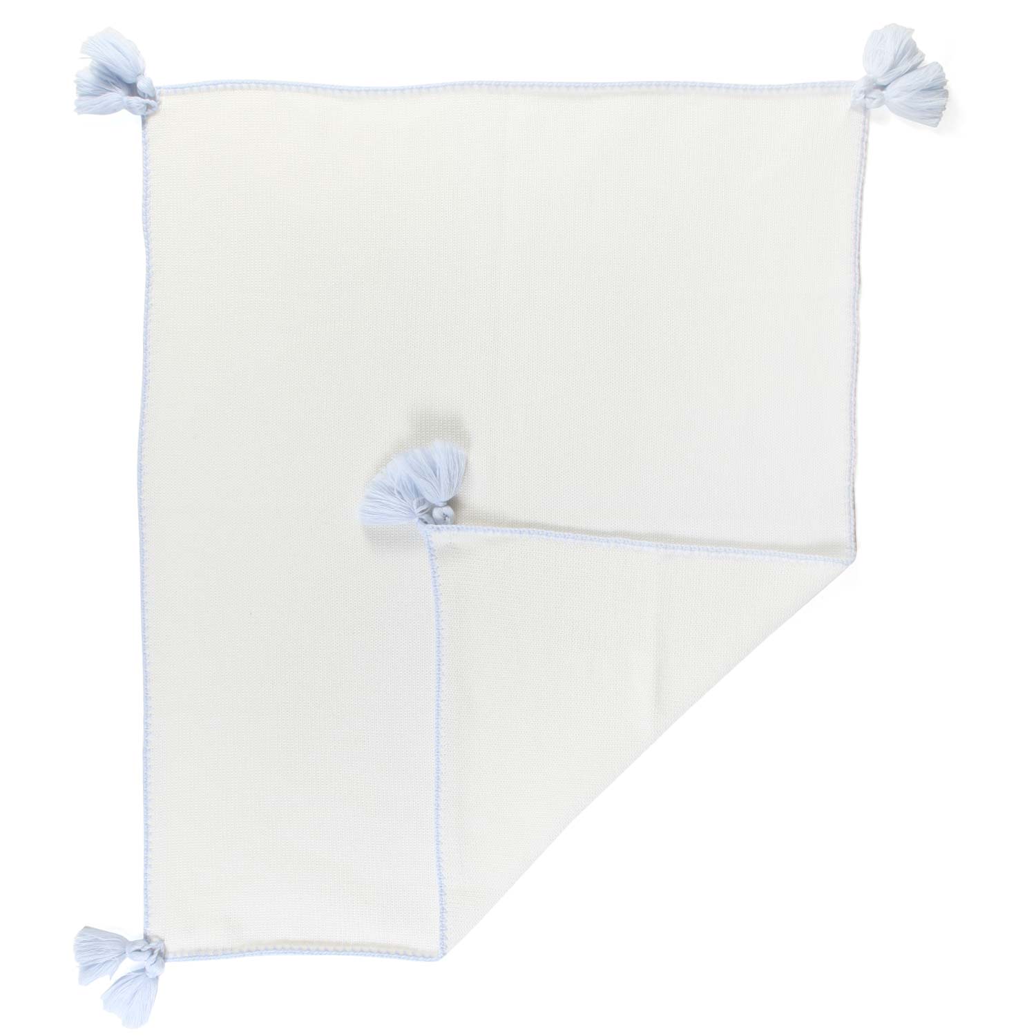 COPERTA UNISEX BIANCO CALDO CON DETTAGLI CIELO - annameglio.com abbigliamento moda