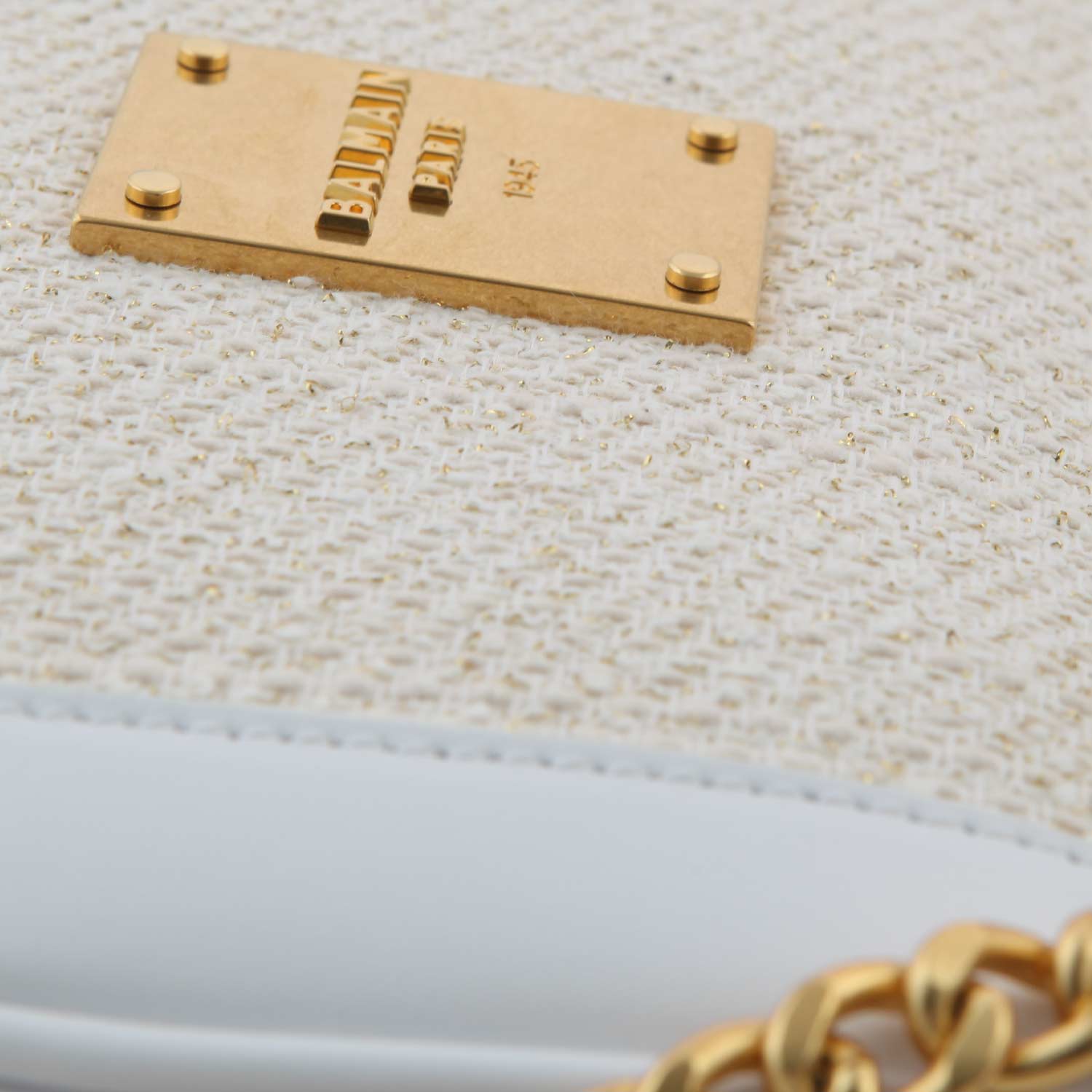 BORSA TRACOLLA RETTANGOLARE BIANCA E ORO - annameglio.com abbigliamento moda