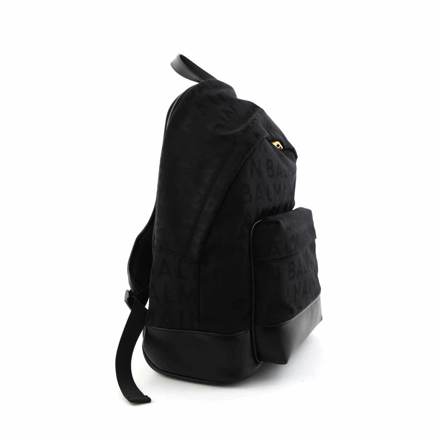 ZAINO NERO CON LOGHI TONO SU TONO - annameglio.com abbigliamento moda