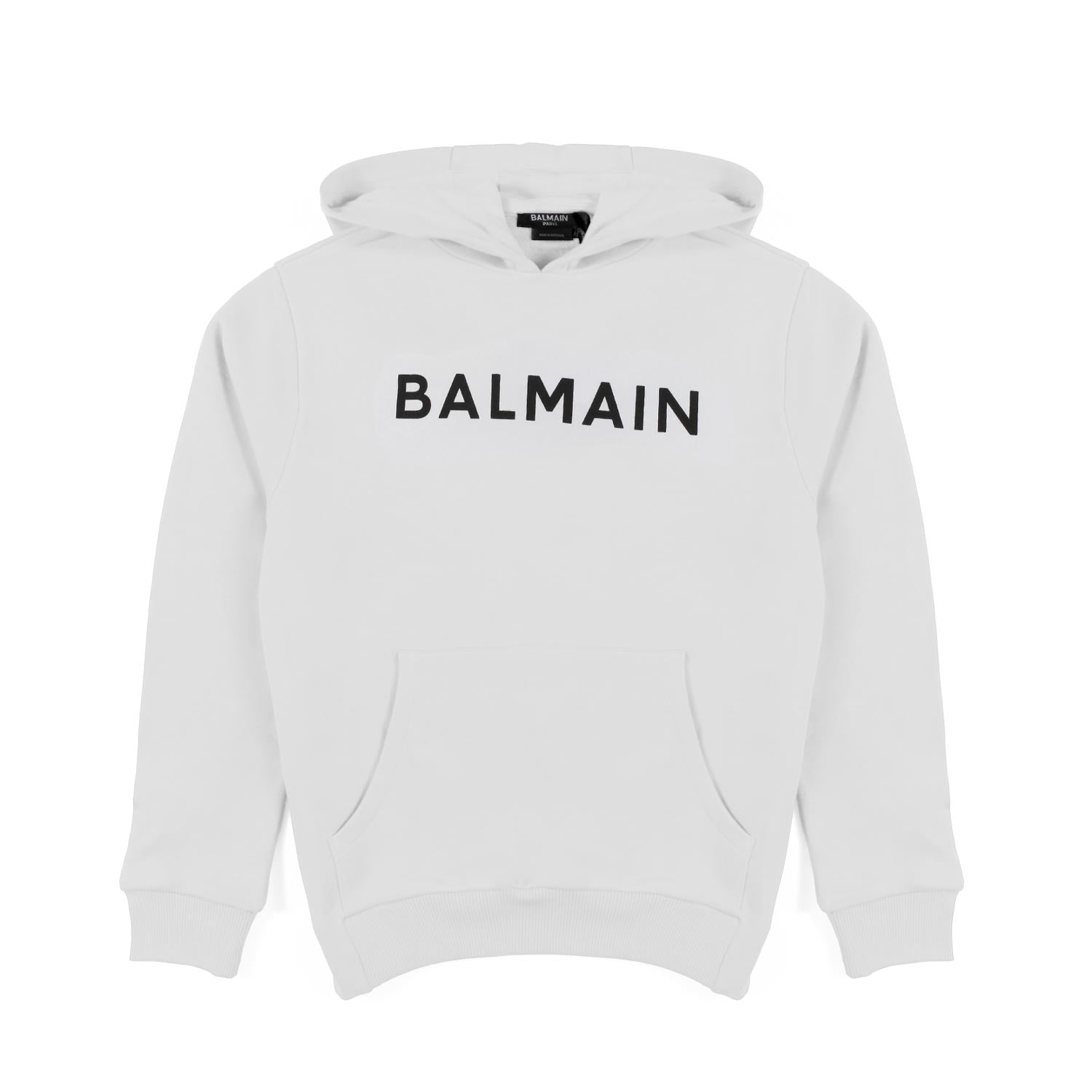 FELPA HOODIE BIANCA CON LOGO NERO - annameglio.com abbigliamento moda