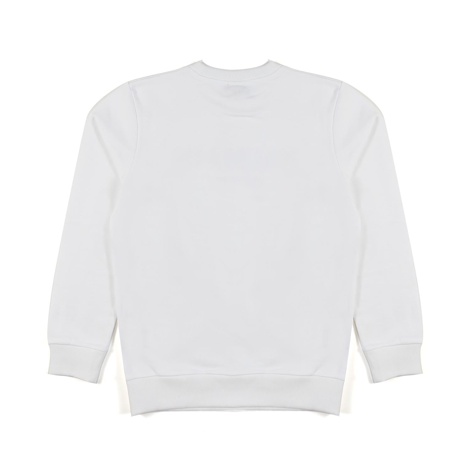 FELPA BIANCA CON LOGO GOMMATO NERO - annameglio.com abbigliamento moda