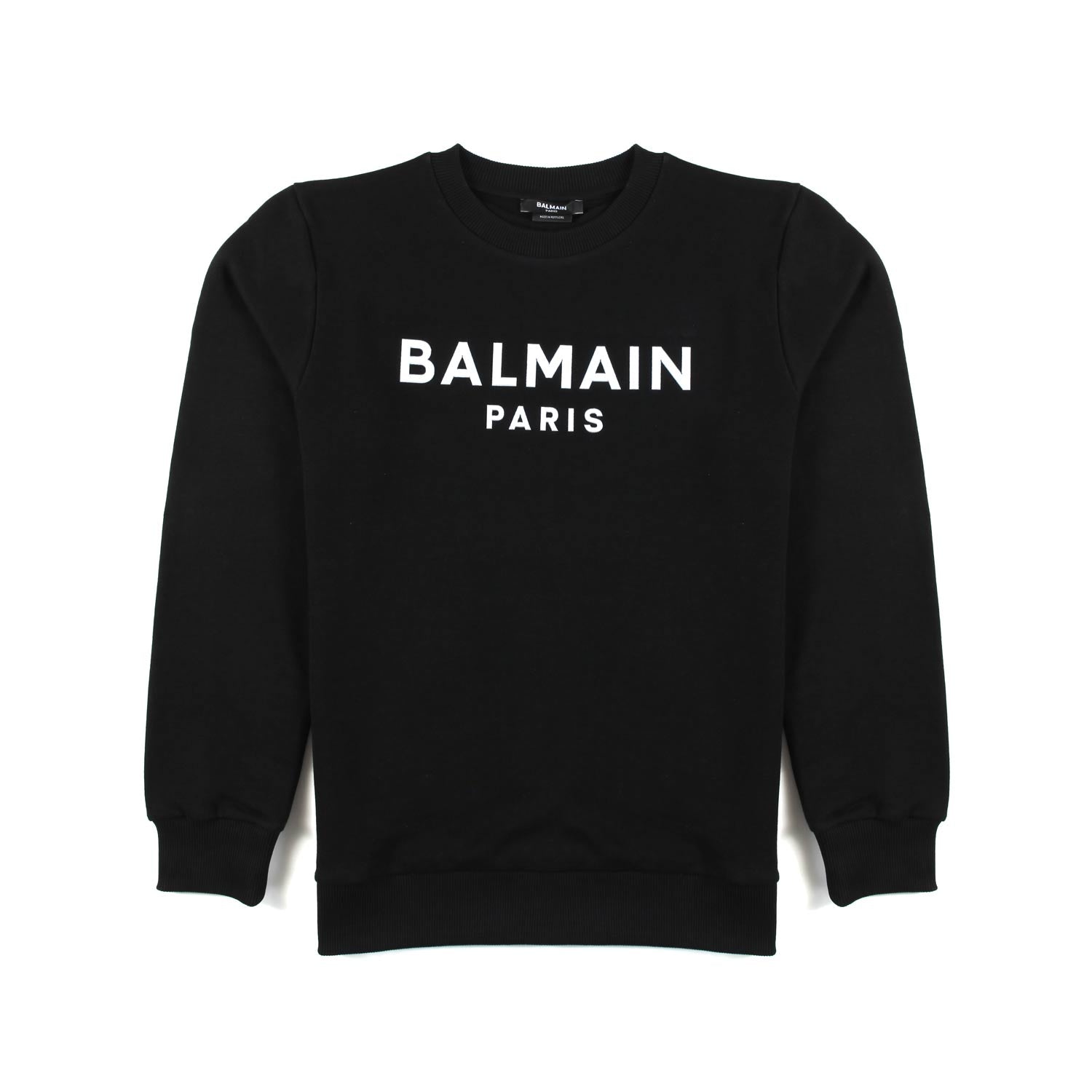 FELPA NERA BAMBINA E TEEN CON LOGO BIANCO - annameglio.com abbigliamento moda