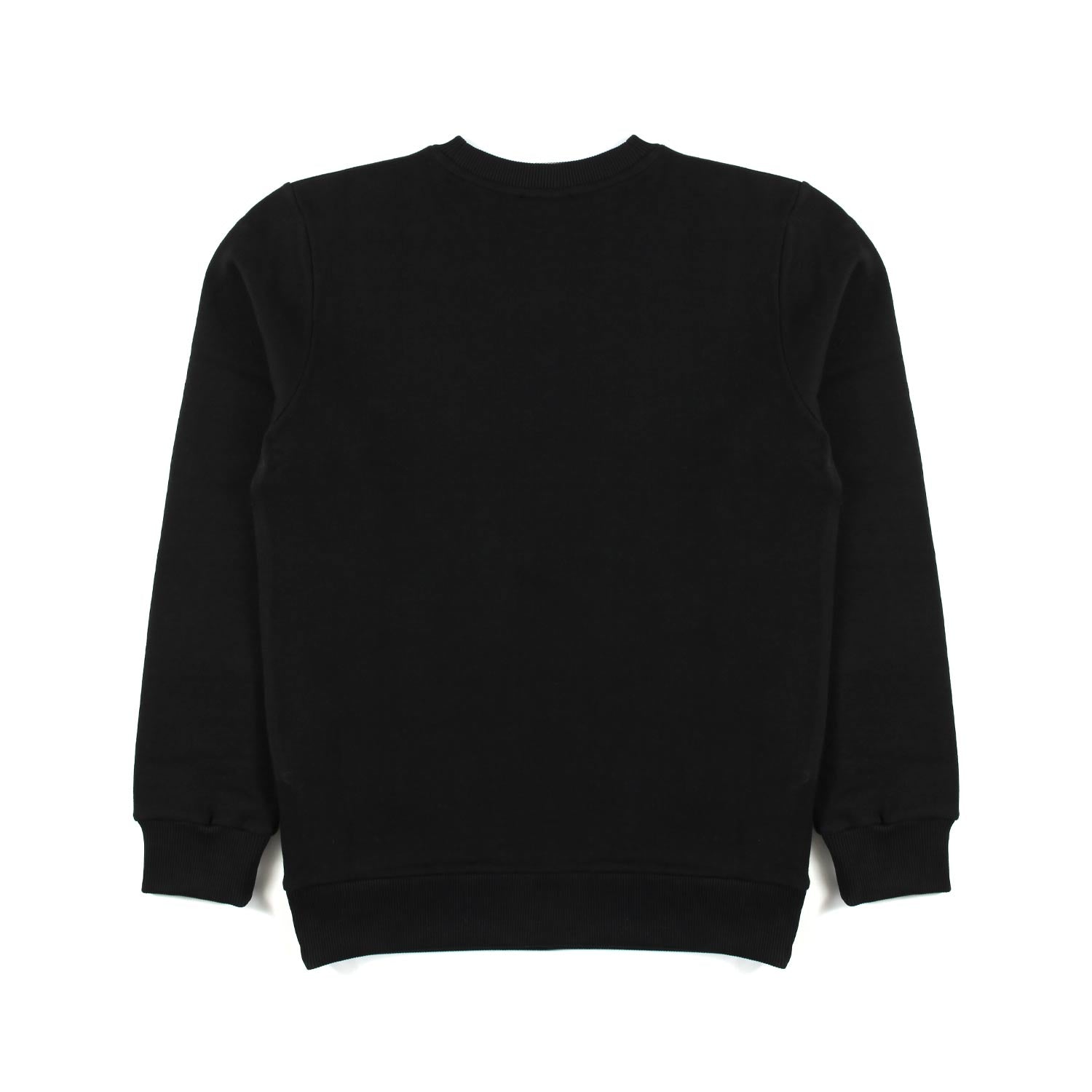 FELPA NERA BAMBINA E TEEN CON LOGO BIANCO - annameglio.com abbigliamento moda