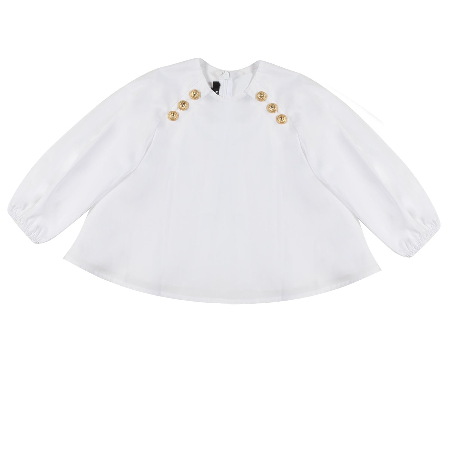 BLUSA BIANCA CON BOTTONI ORO BIMBA - annameglio.com abbigliamento moda
