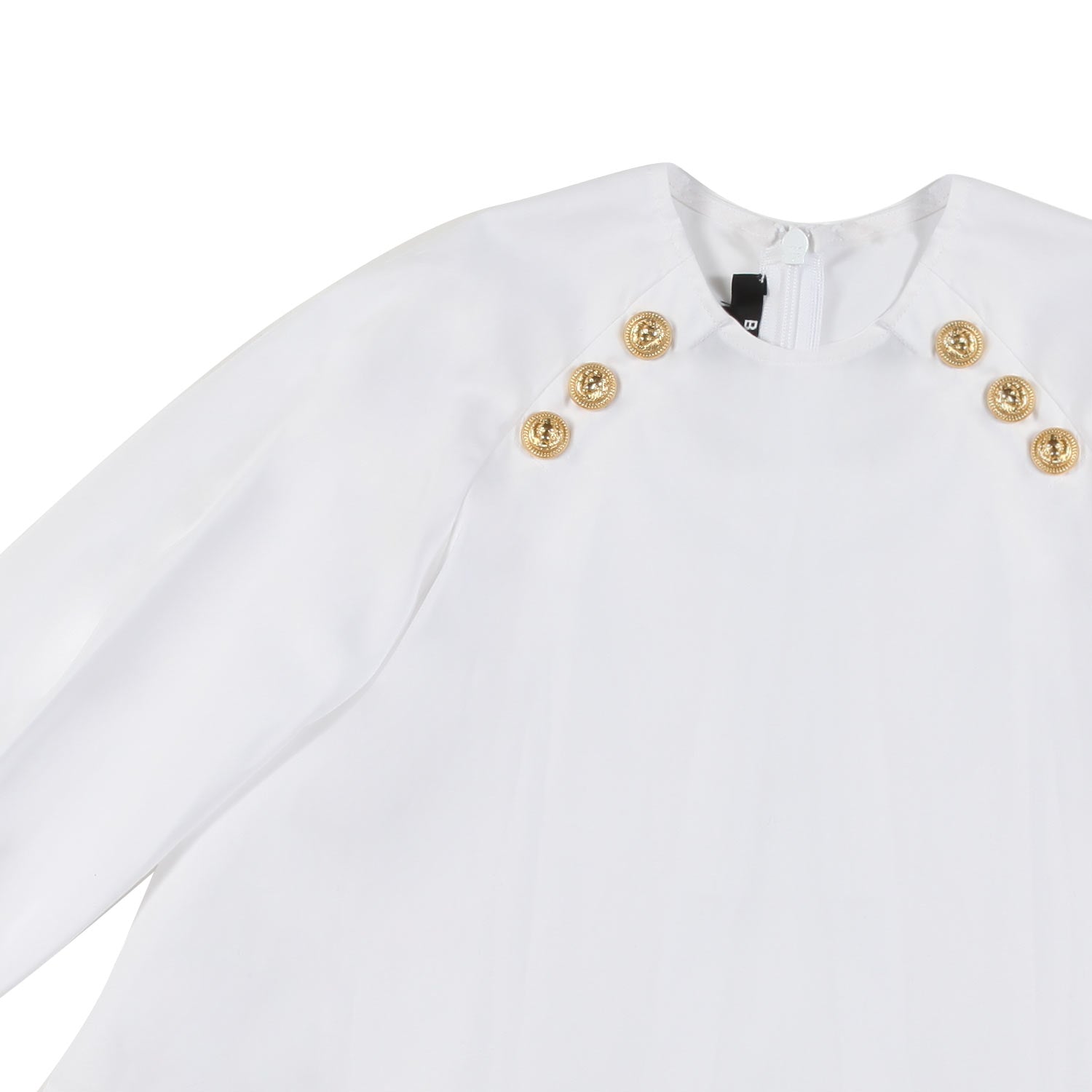 BLUSA BIANCA CON BOTTONI ORO BIMBA - annameglio.com abbigliamento moda