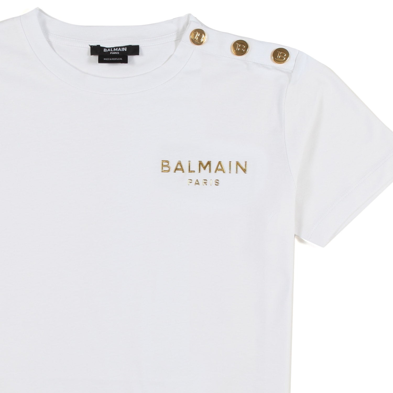 T-SHIRT BIANCA BAMBINA E TEEN CON MINI LOGO ORO - annameglio.com abbigliamento moda