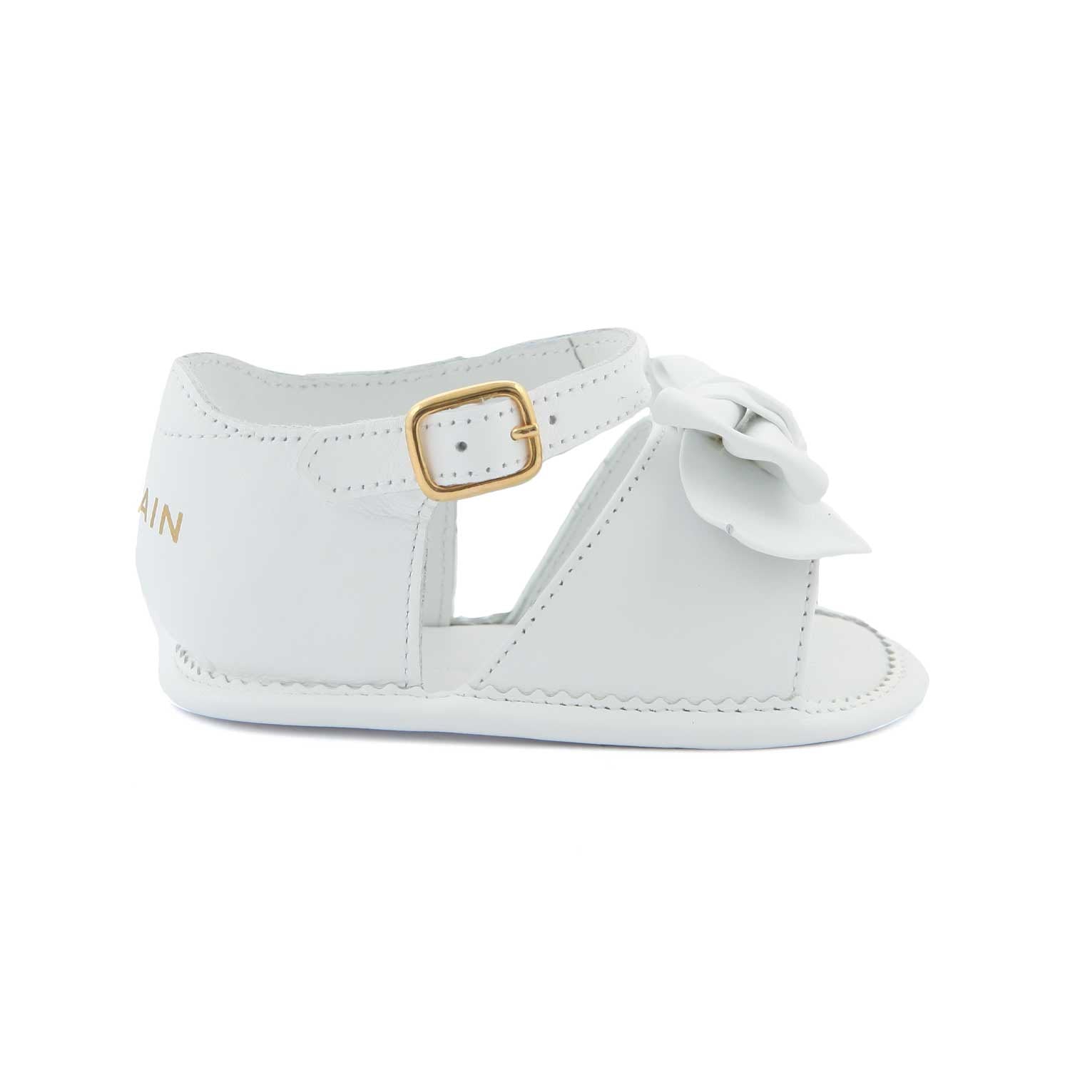 MINI SANDALETTO BIANCO E ORO NEONATA - annameglio.com abbigliamento moda