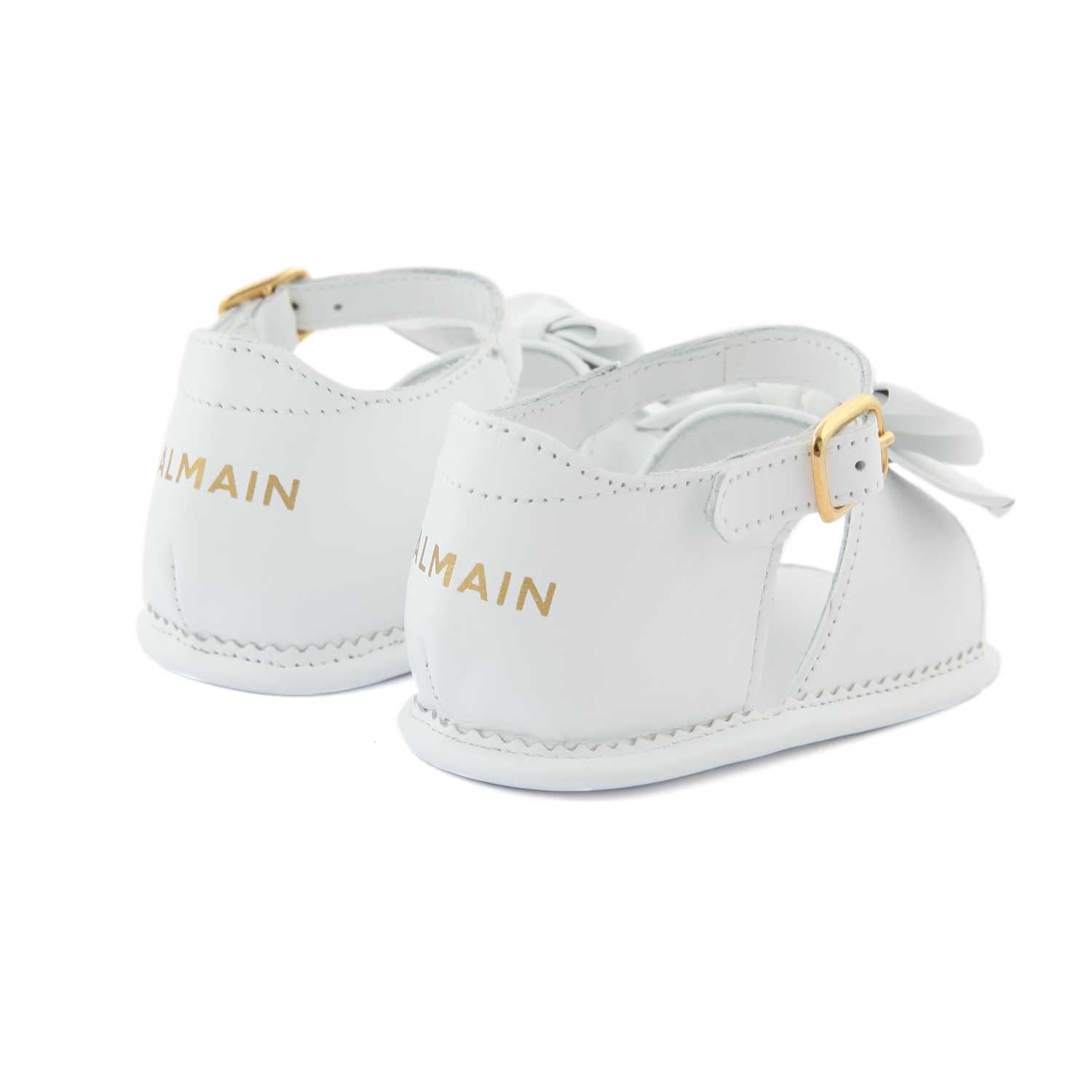 MINI SANDALETTO BIANCO E ORO NEONATA - annameglio.com abbigliamento moda