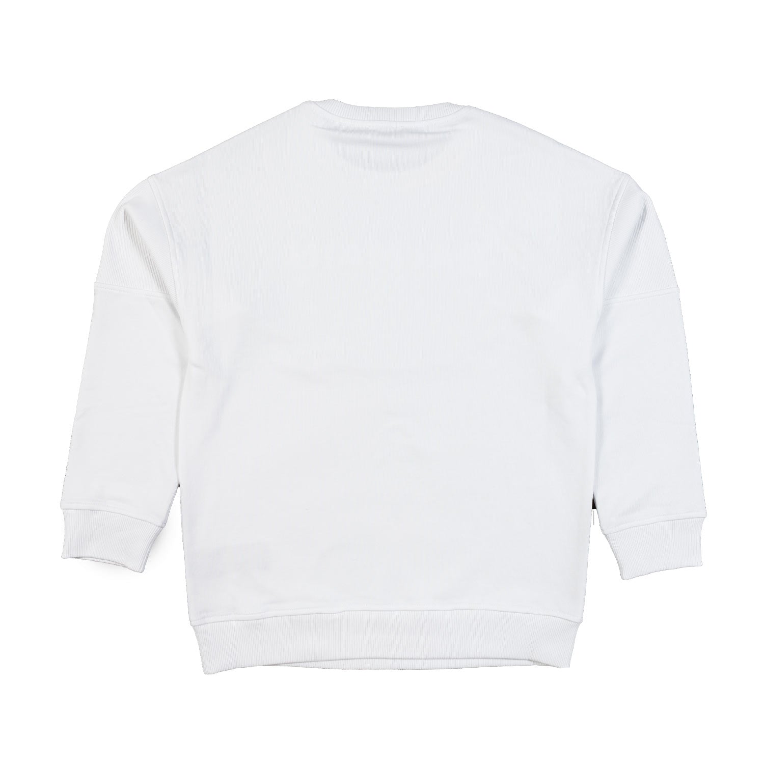 FELPA BIANCA CON LOGO NERO GOMMATO - annameglio.com abbigliamento moda