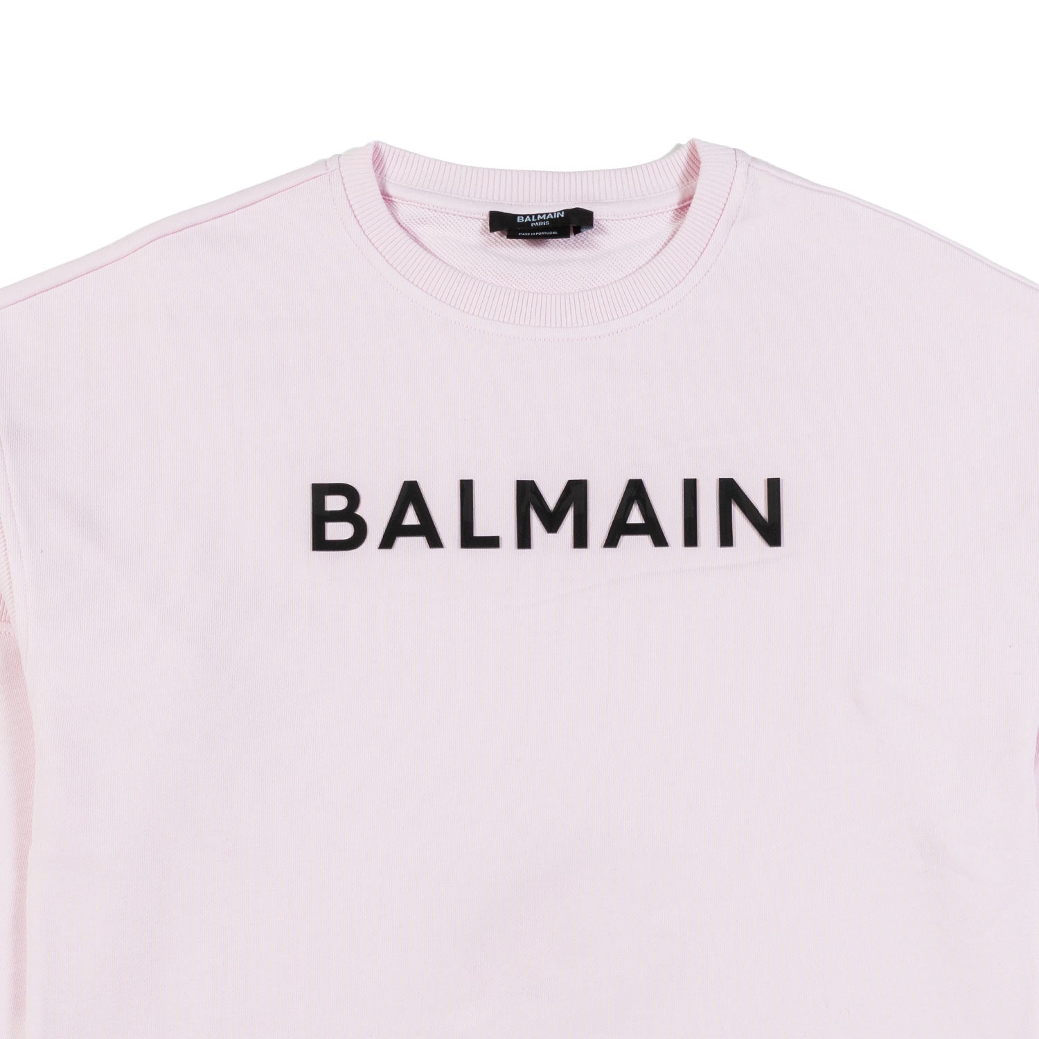 FELPA ROSA CON LOGO NERO GOMMATO - annameglio.com abbigliamento moda