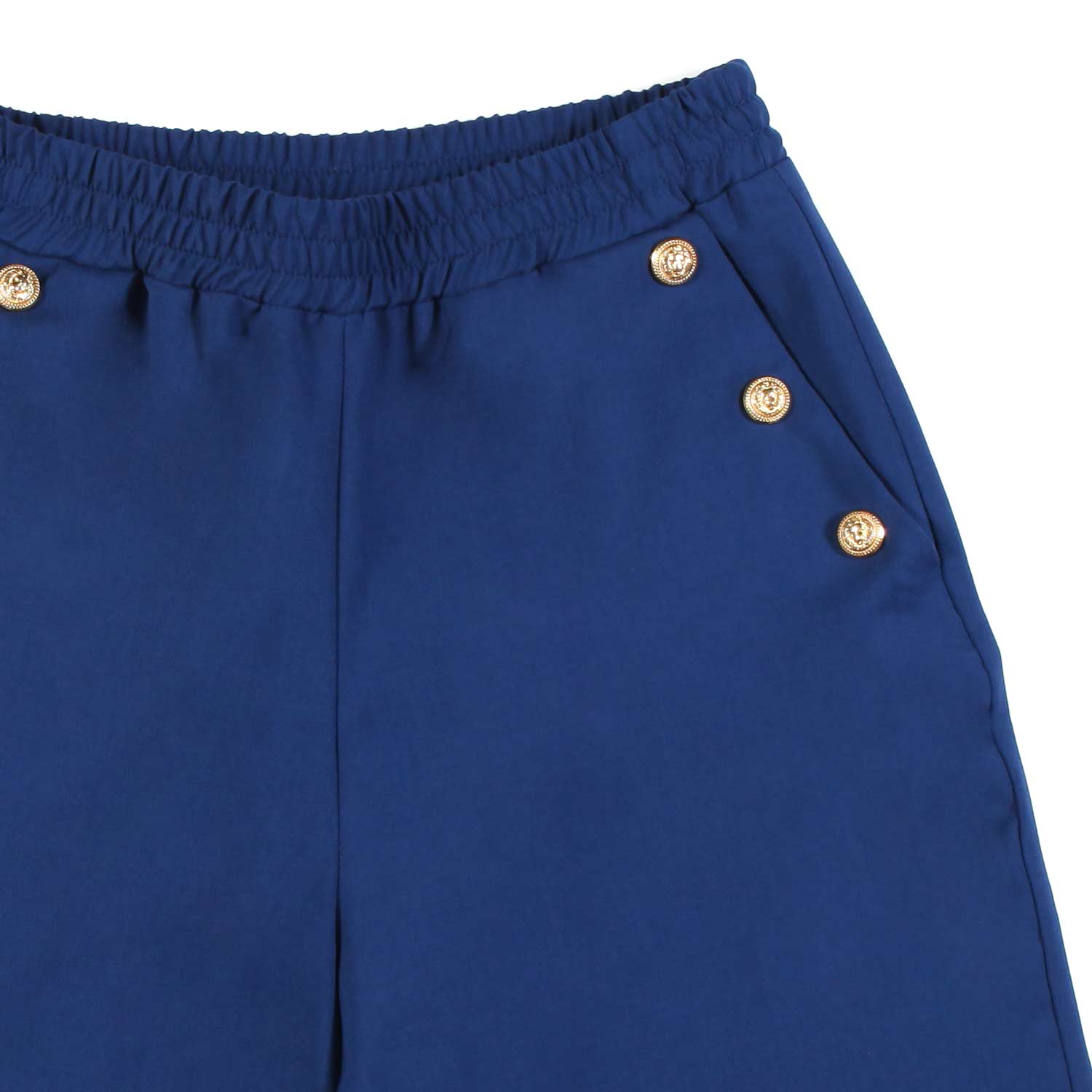 Shorts blu ragazza in felpa di cotone organico - annameglio.com abbigliamento moda