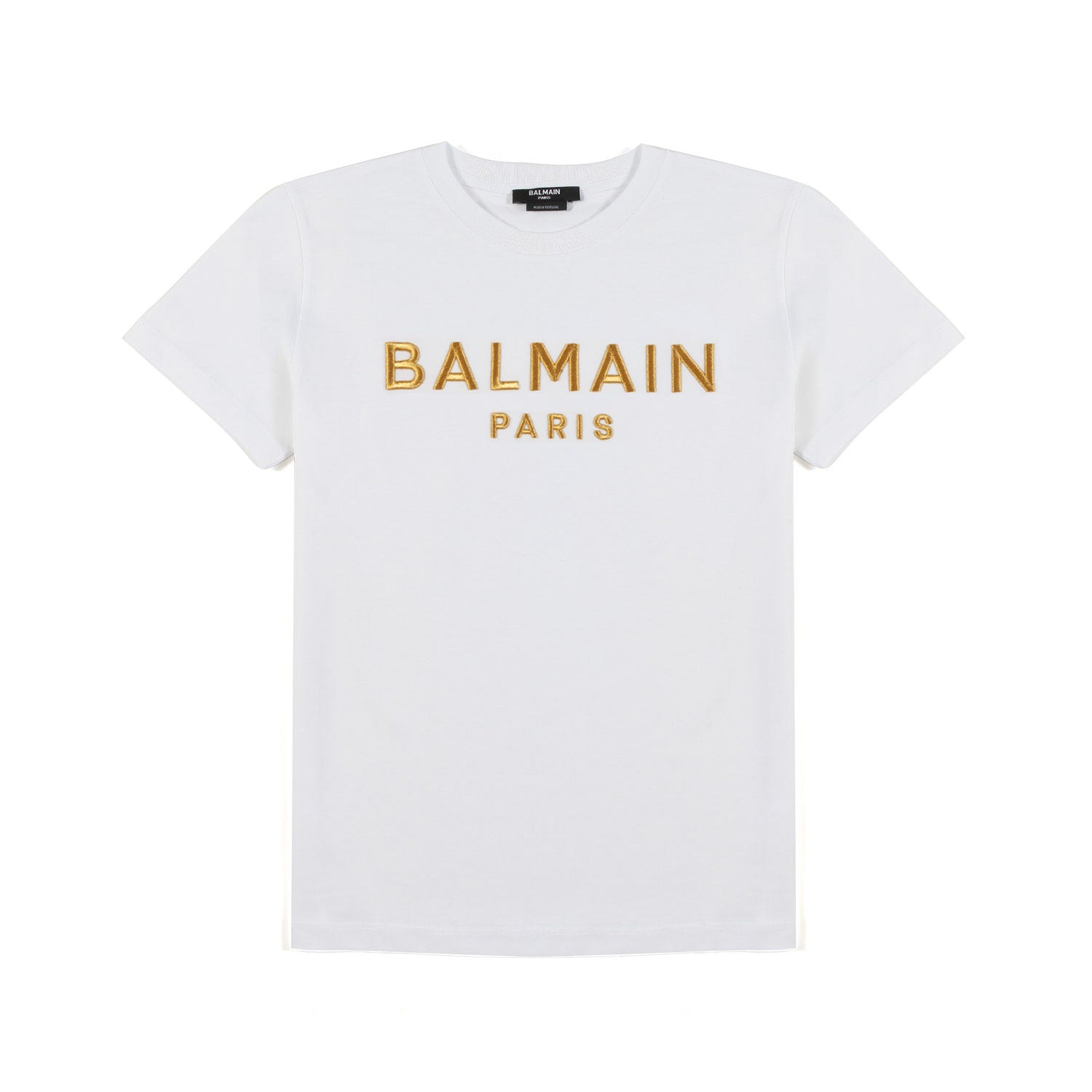 T-SHIRT BIANCA BAMBINA E TEEN CON LOGO ORO - annameglio.com abbigliamento moda
