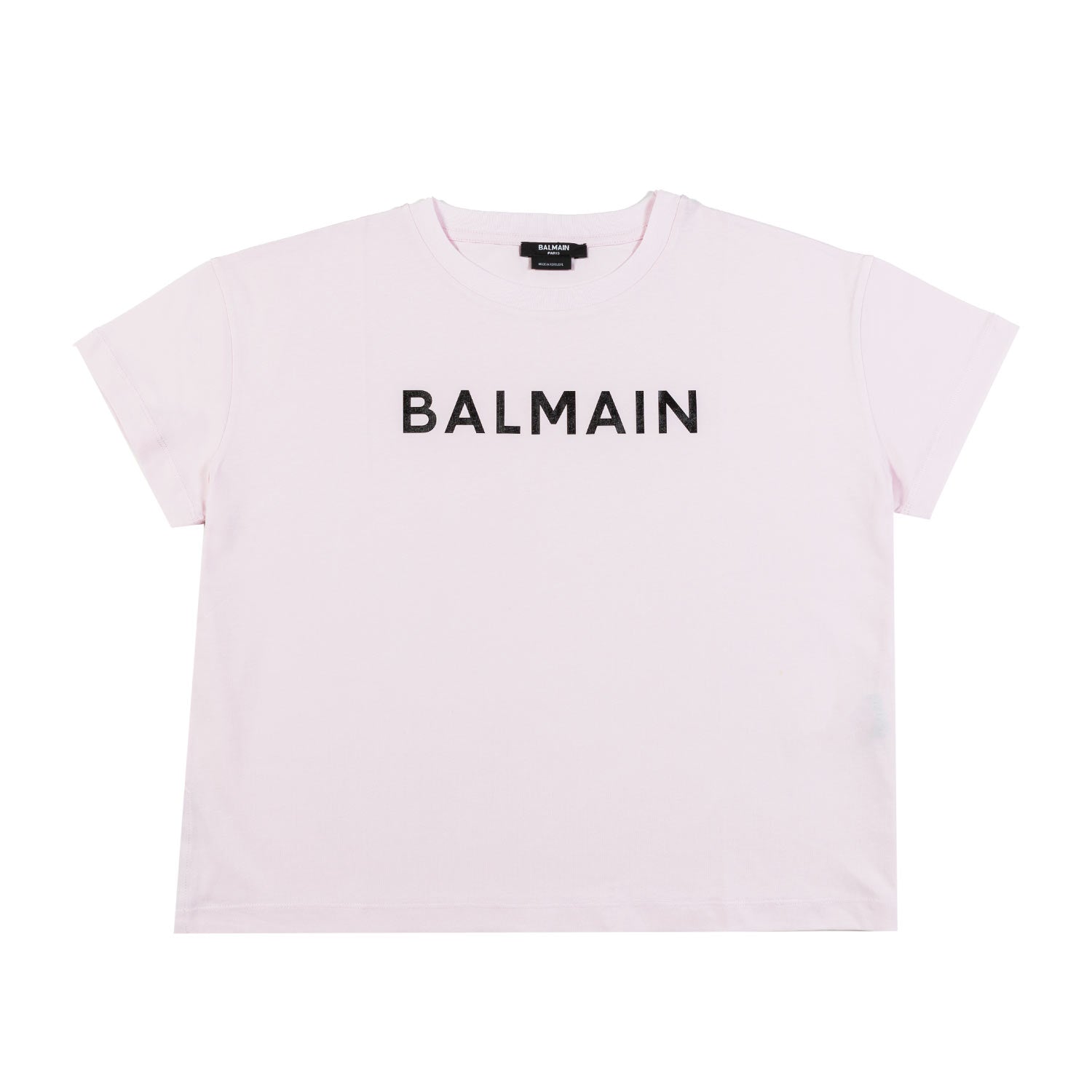 T-SHIRT BOXY ROSA CHIARO CON LOGO NERO - annameglio.com abbigliamento moda