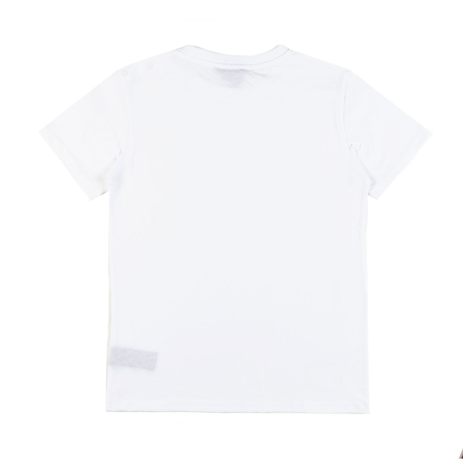 T-SHIRT BIANCA CON LOGO NERO E BOTTONI ORO - annameglio.com abbigliamento moda