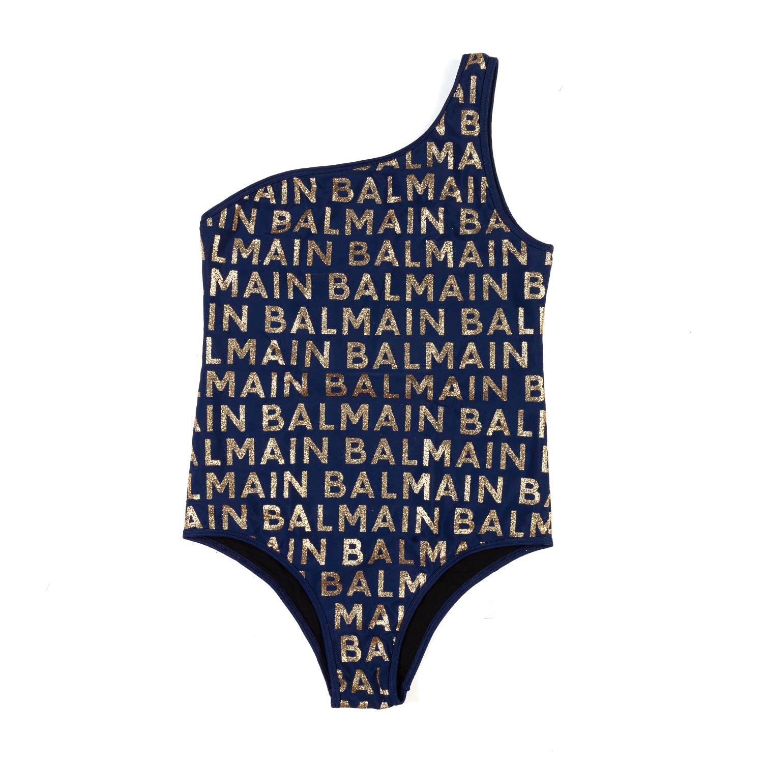 COSTUME INTERO BLU SCURO CON LOGHI ORO GLITTER - annameglio.com abbigliamento moda