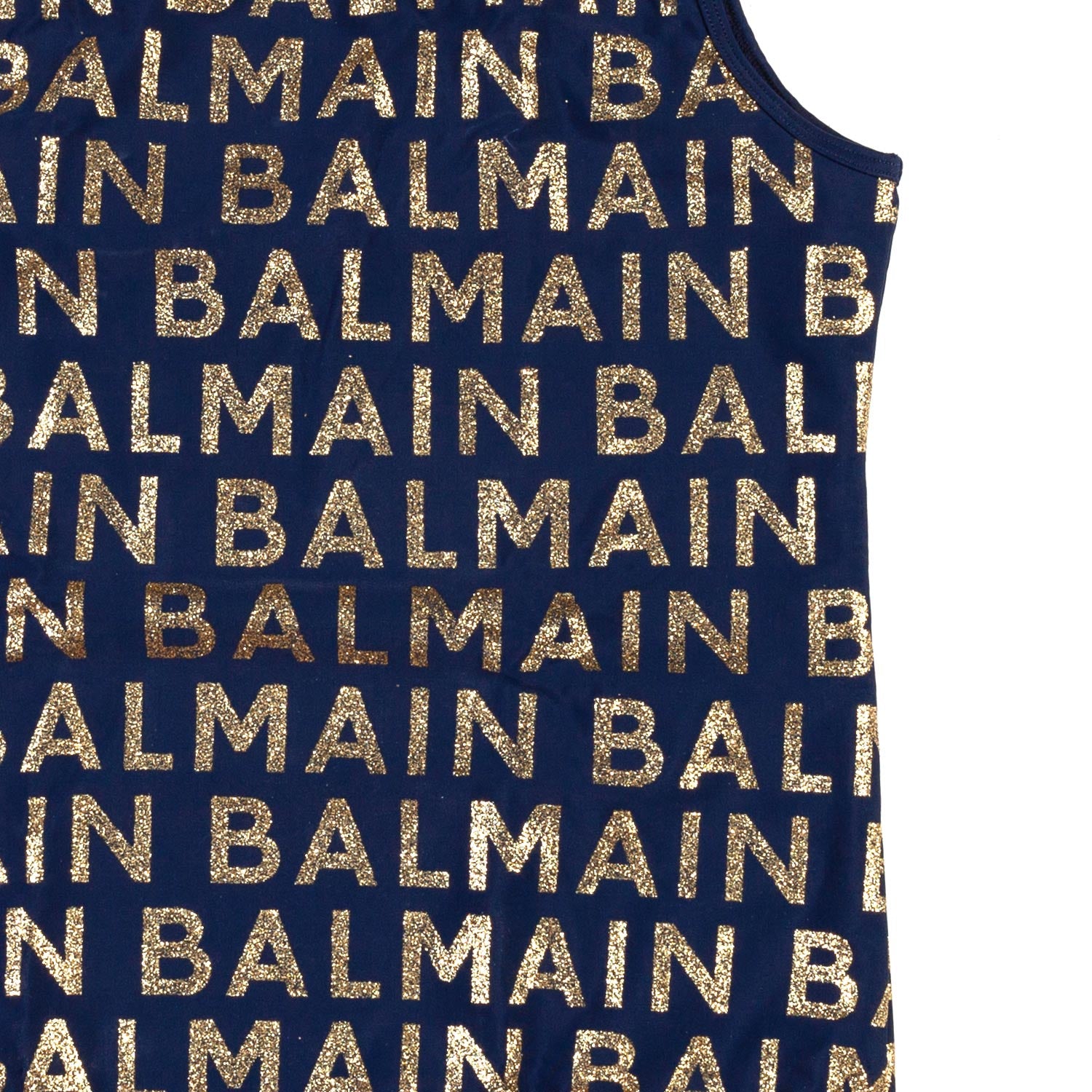 COSTUME INTERO BLU SCURO CON LOGHI ORO GLITTER - annameglio.com abbigliamento moda