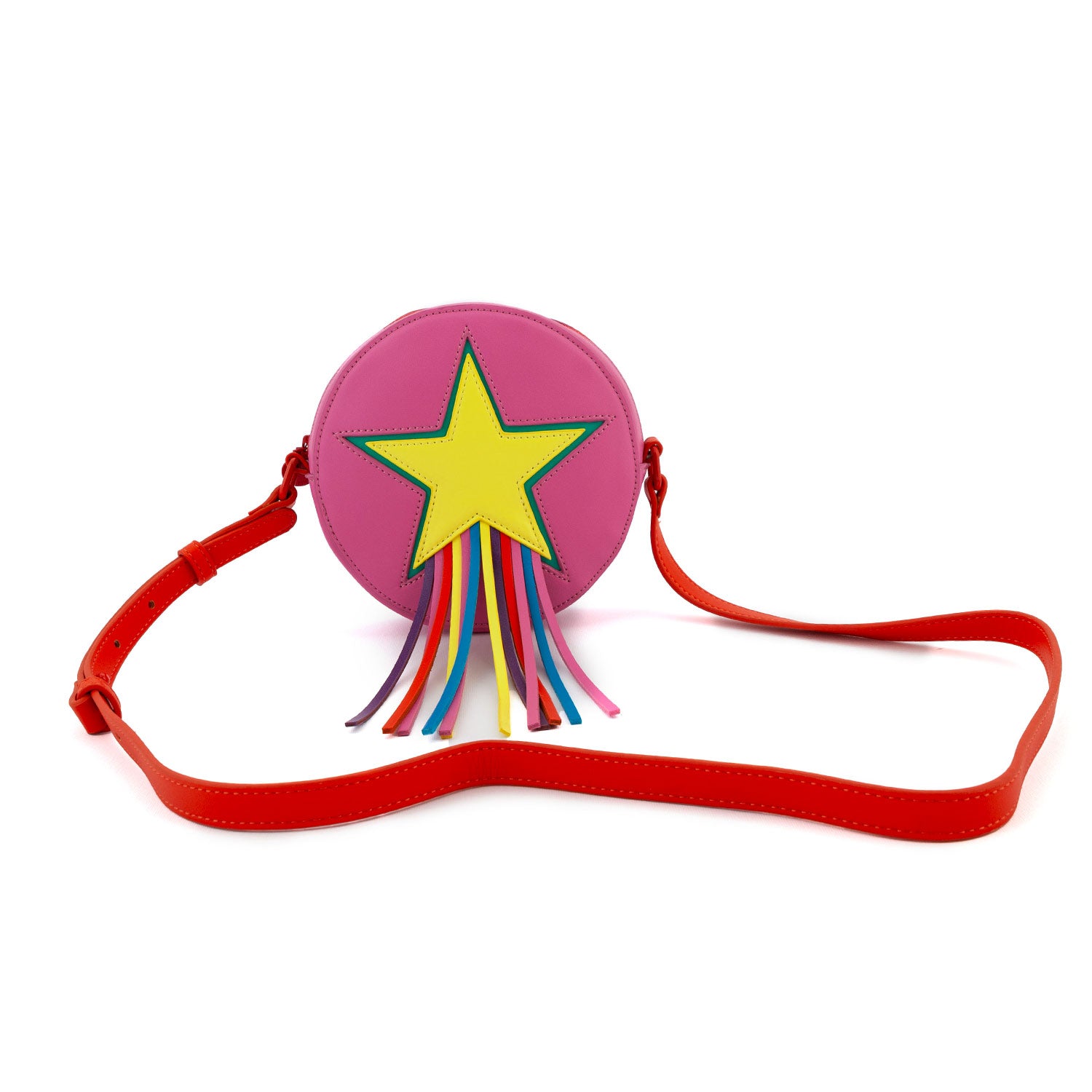 BORSA ROTONDA ROSA E MULTCOLOR BAMBINA E TEENAGER - annameglio.com abbigliamento moda