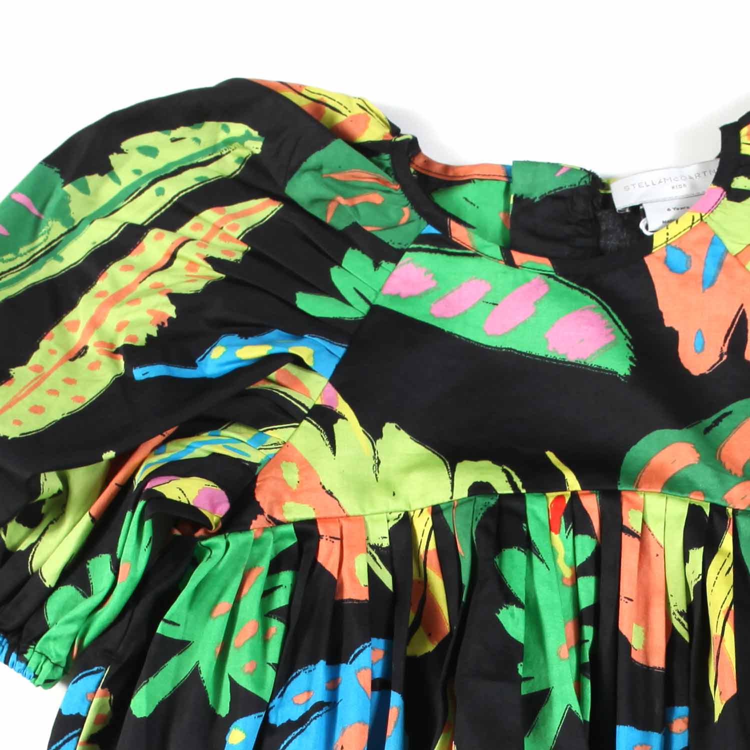 ABITO NERO CON STAMPE MULTICOLOR BAMBINA - annameglio.com abbigliamento moda