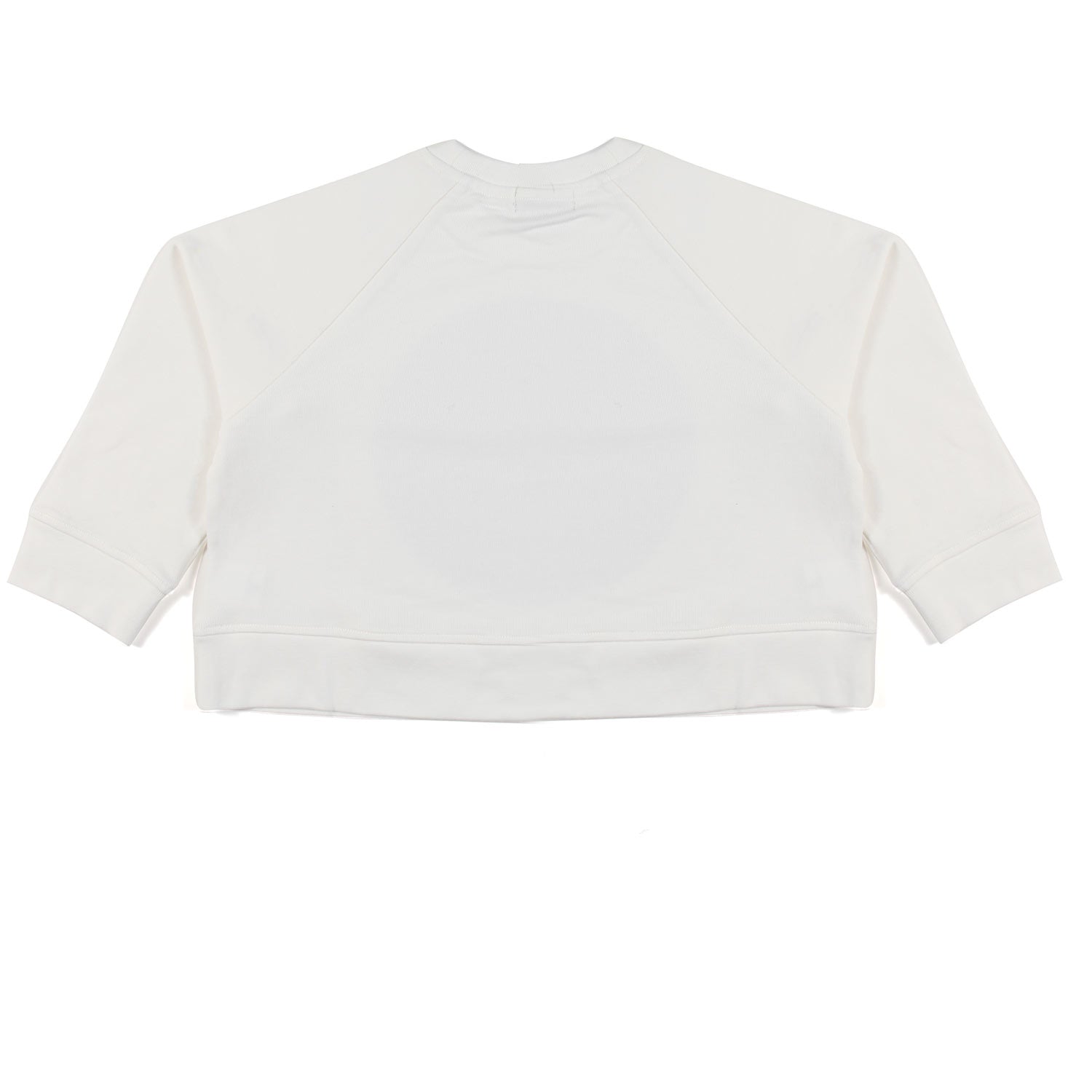 FELPA CROPPED BIANCA CON STAMPA CELESTE - annameglio.com abbigliamento moda