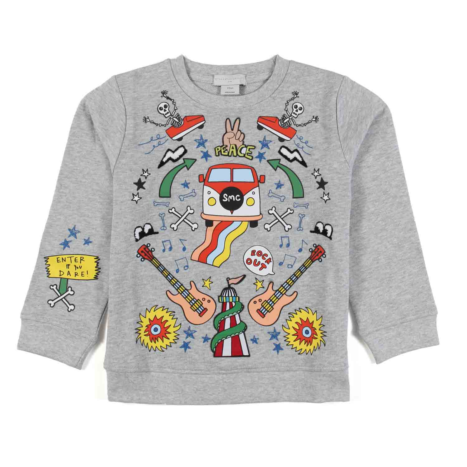 FELPA GRIGIA E MULTICOLOR BAMBINA E BAMBINO - annameglio.com abbigliamento moda