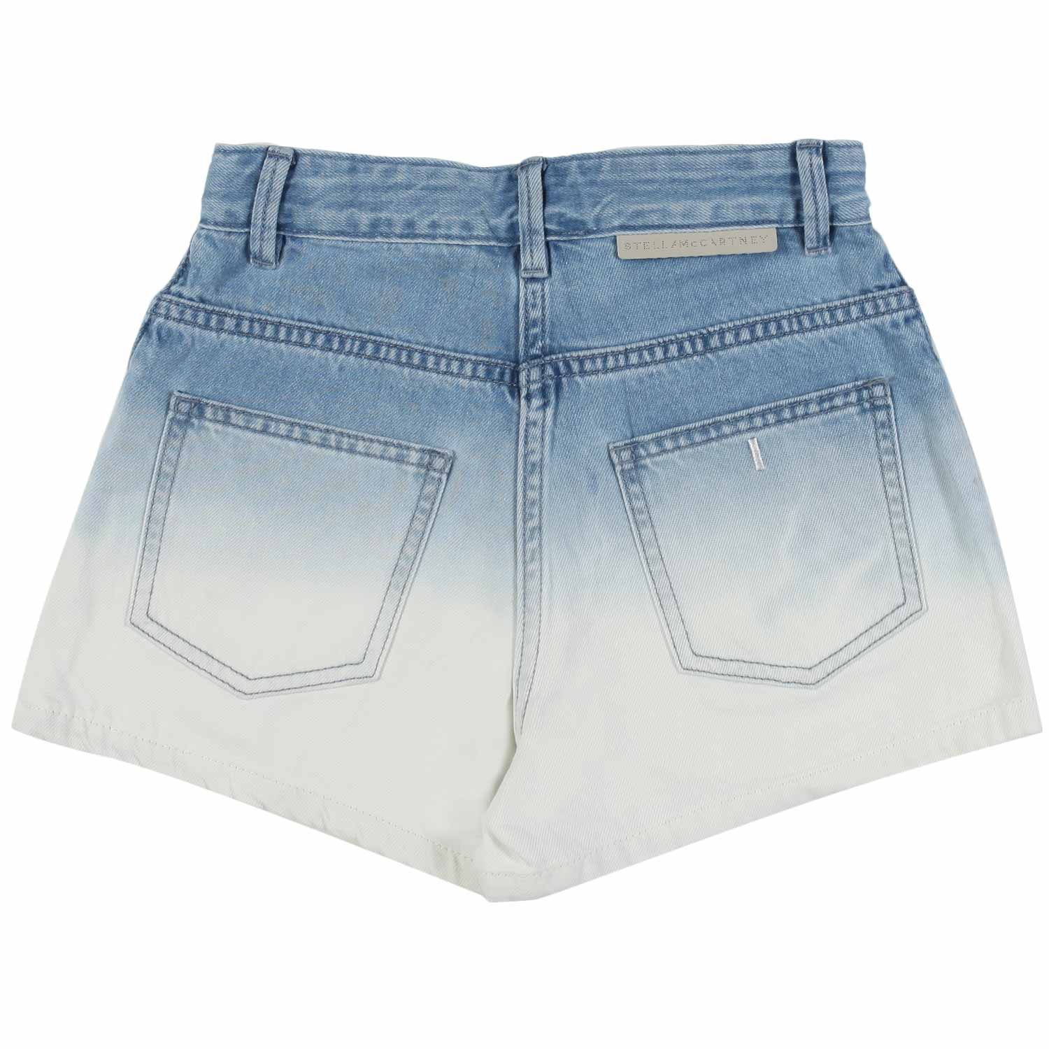 SHORTS DENIM SFUMATO BLU E BIANCO BAMBINA E TEEN - annameglio.com abbigliamento moda
