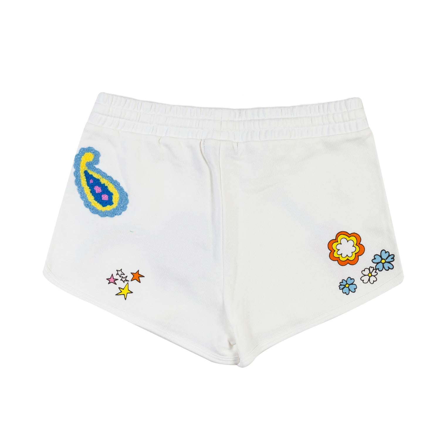 SHORTS FELPA BIANCO E MULTICOLOR BAMBINA - annameglio.com abbigliamento moda