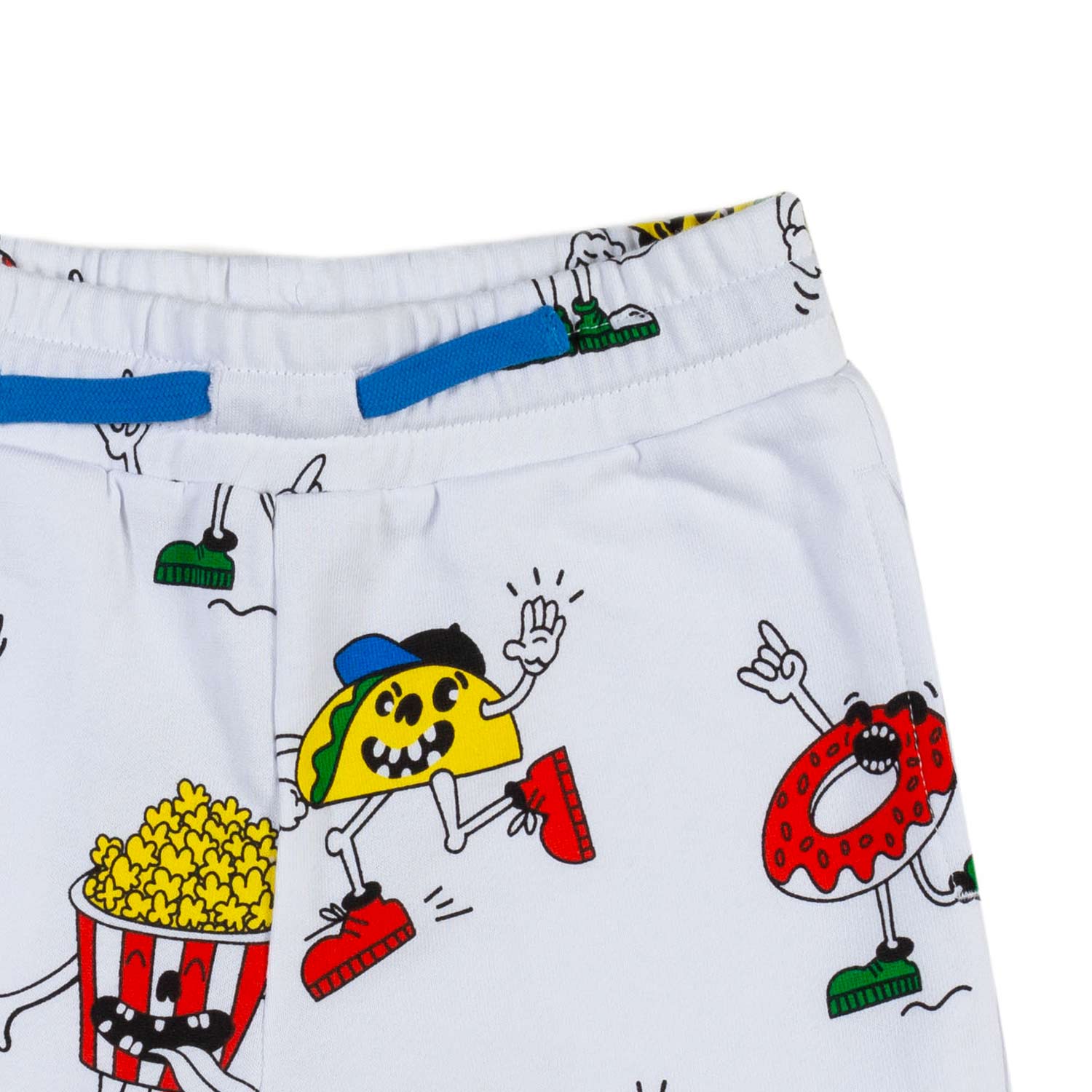 Pantaloncini bianchi stampa fast food - annameglio.com abbigliamento moda